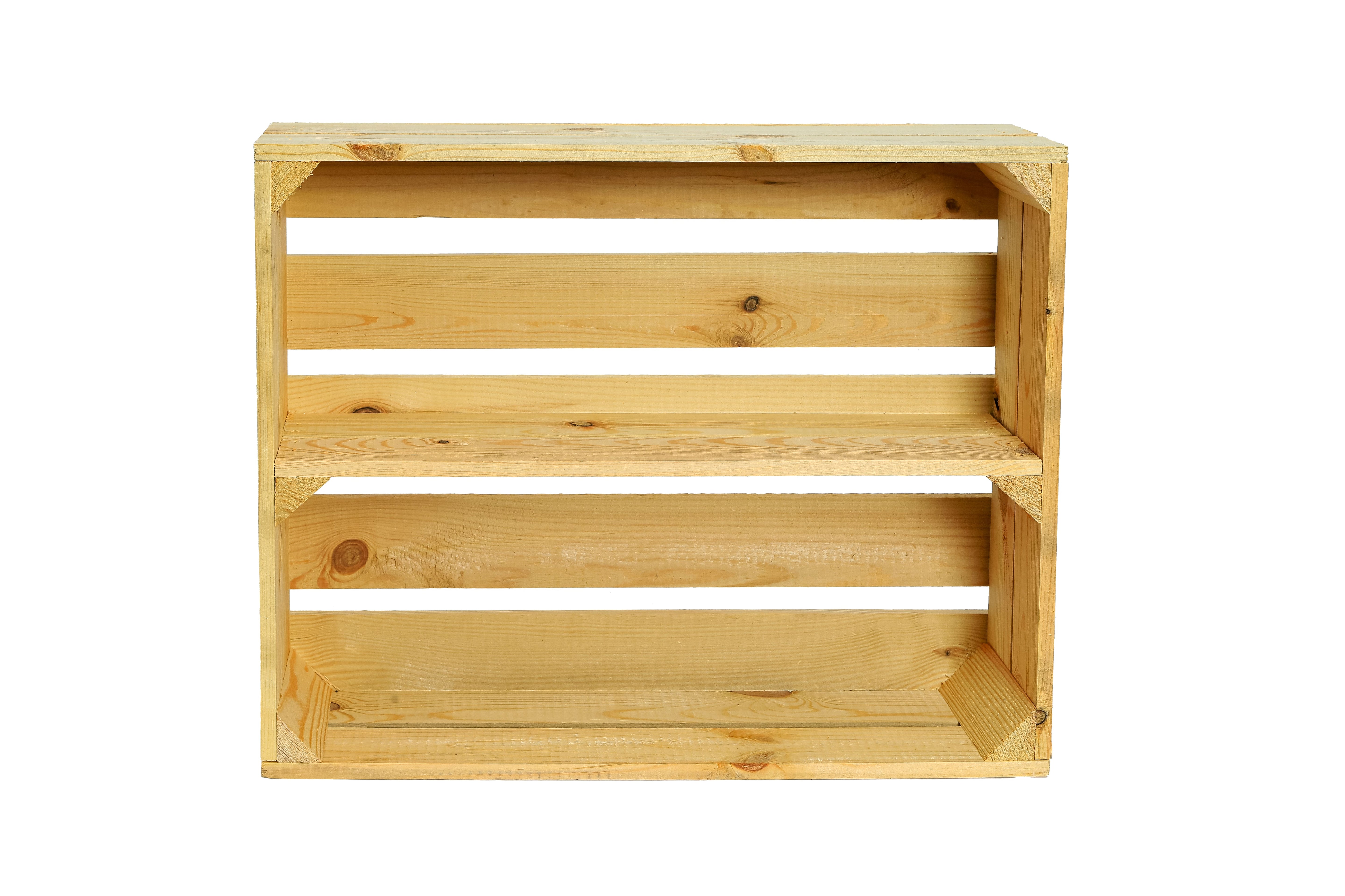 Neue Holzkiste Wilma Längs Natur 50x40x16 cm / Holzregal / Küchenregal / Gewürzregal /Badezimmerregal- HolzRepublik