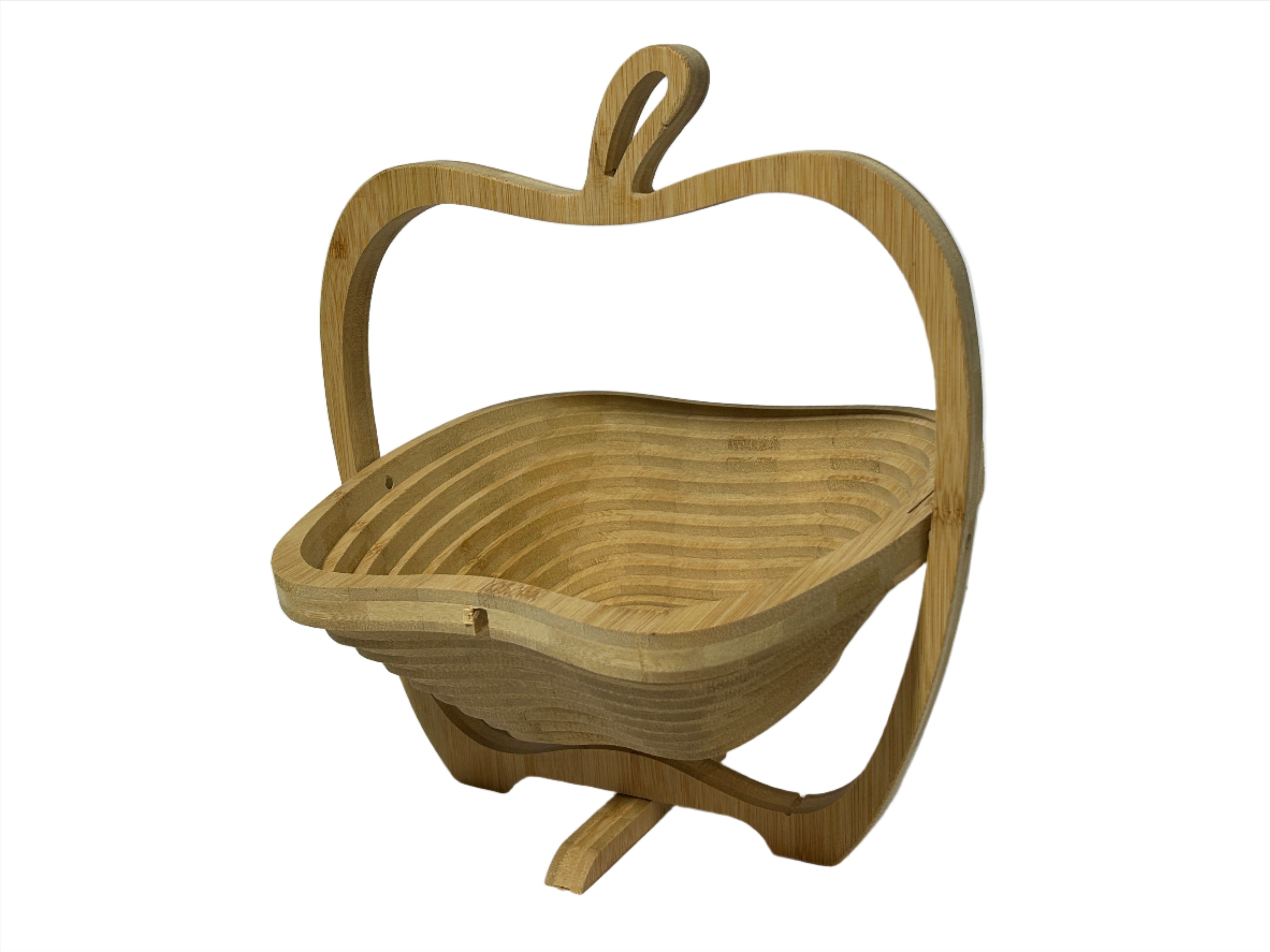 Handgefertigter faltbarer Holzobstkorb- HolzRepublik