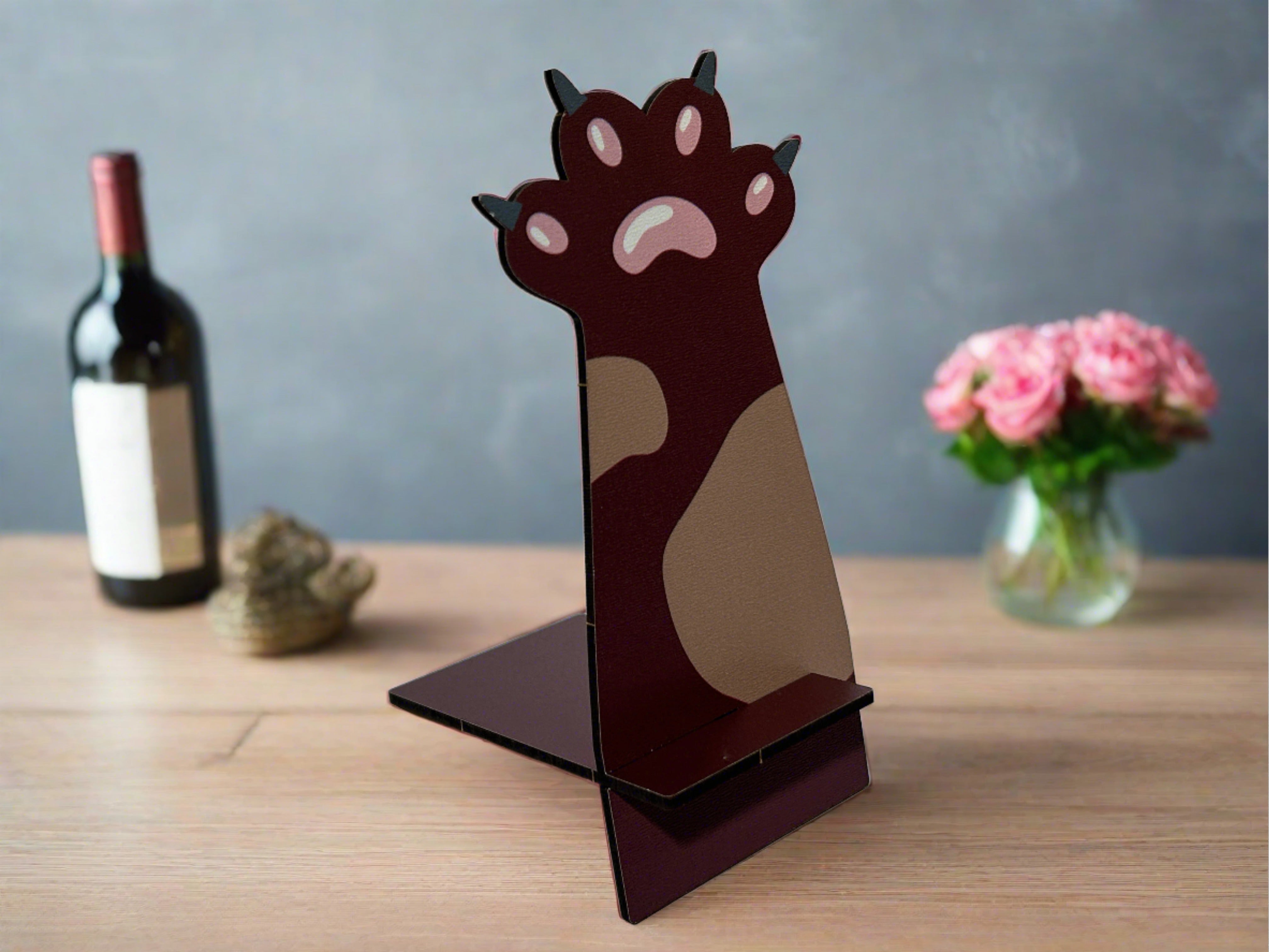 Universeller Holz-Schreibtischständer mit Tiermotiven- HolzRepublik