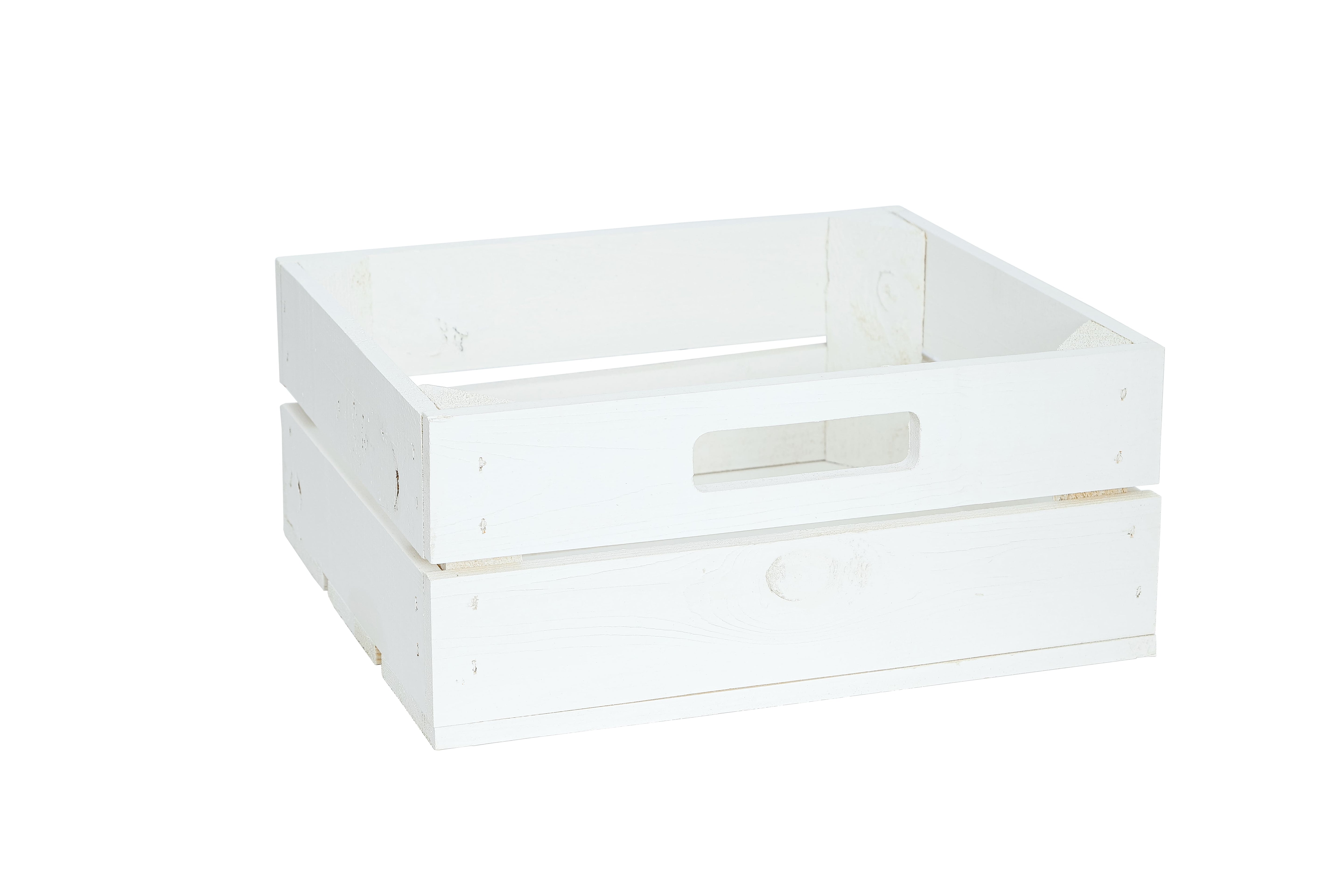 Neue Holzkiste BettyNachttisch+S 30,5x40x54cm - weiß- HolzRepublik