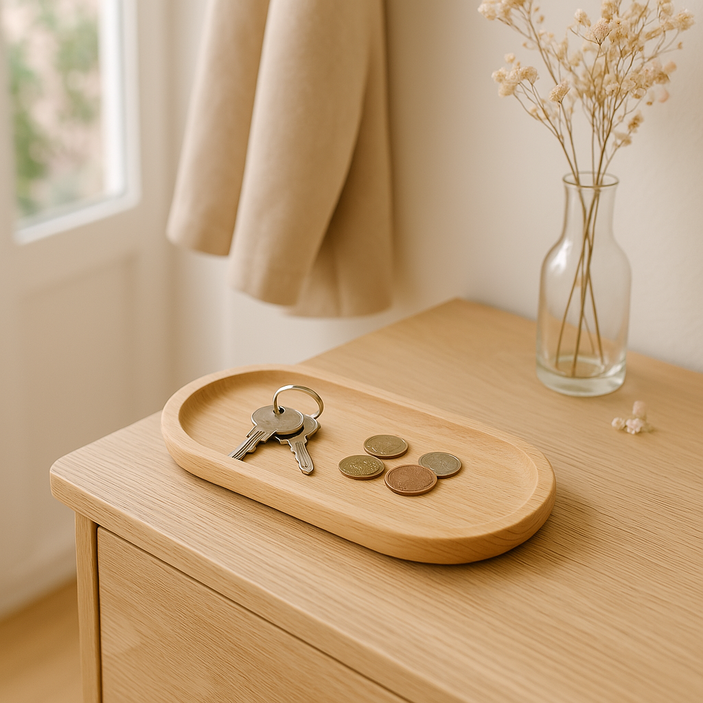 Holztablett / Servierplatte / Holzteller– Vielseitige Ablage für Küche, Bad & Zuhause