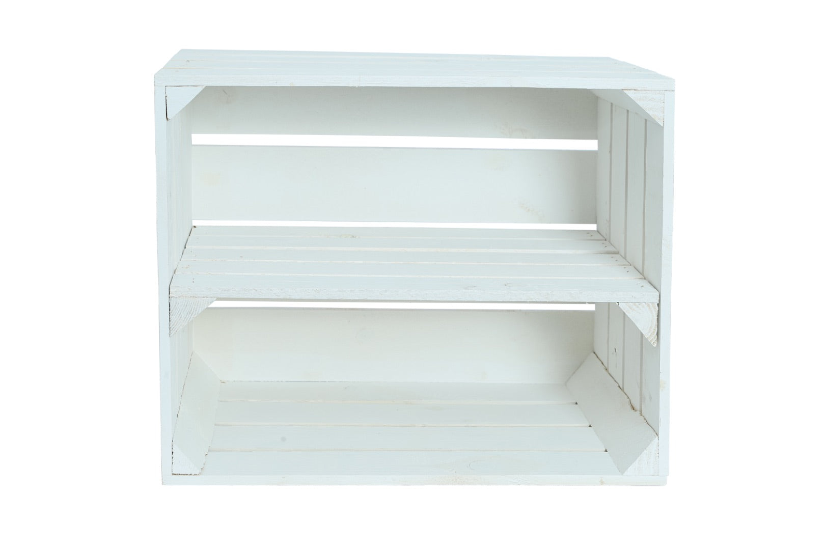 Neue Holzkiste Schuh 50x40x29cm - weiß- HolzRepublik