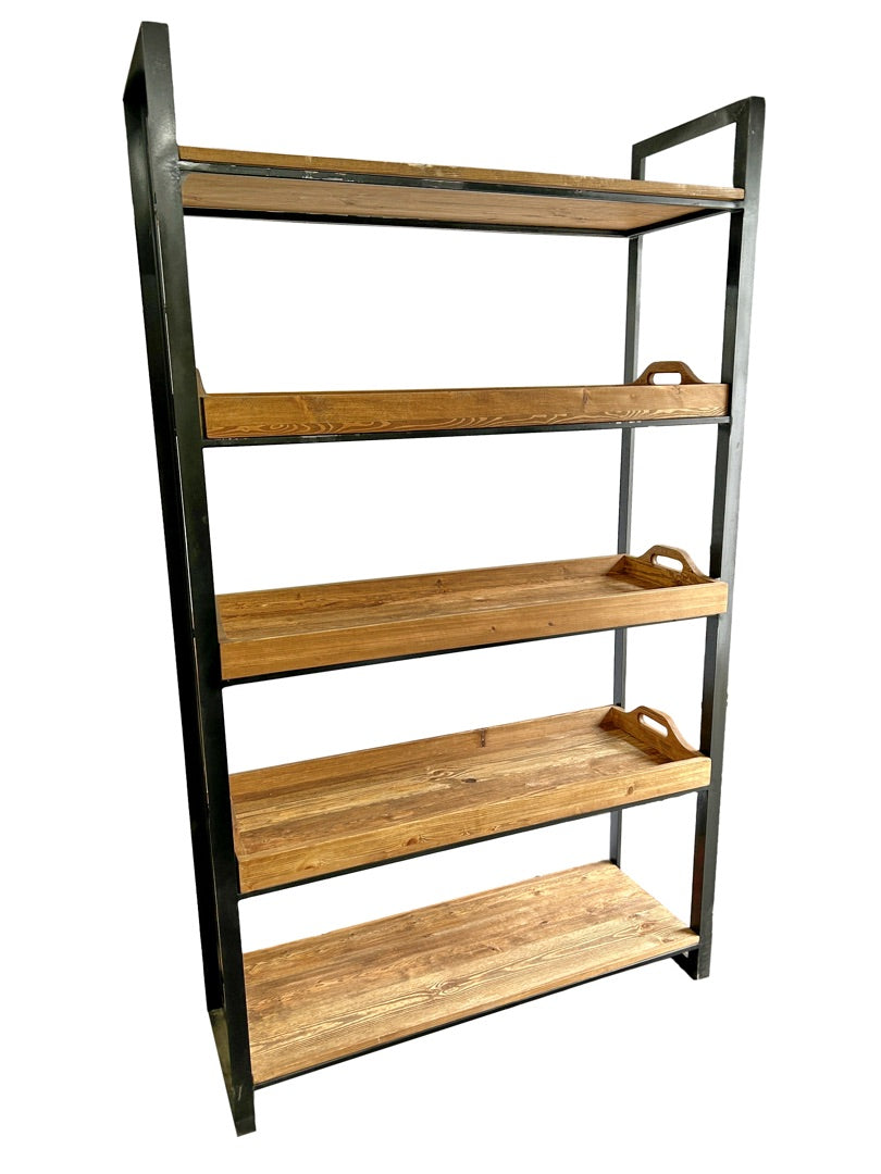 Standregal mit 5 Regalböden / Etagenregal / Mehrstöckiges Holzregal / Bücherregal mit 5 Fächern- HolzRepublik