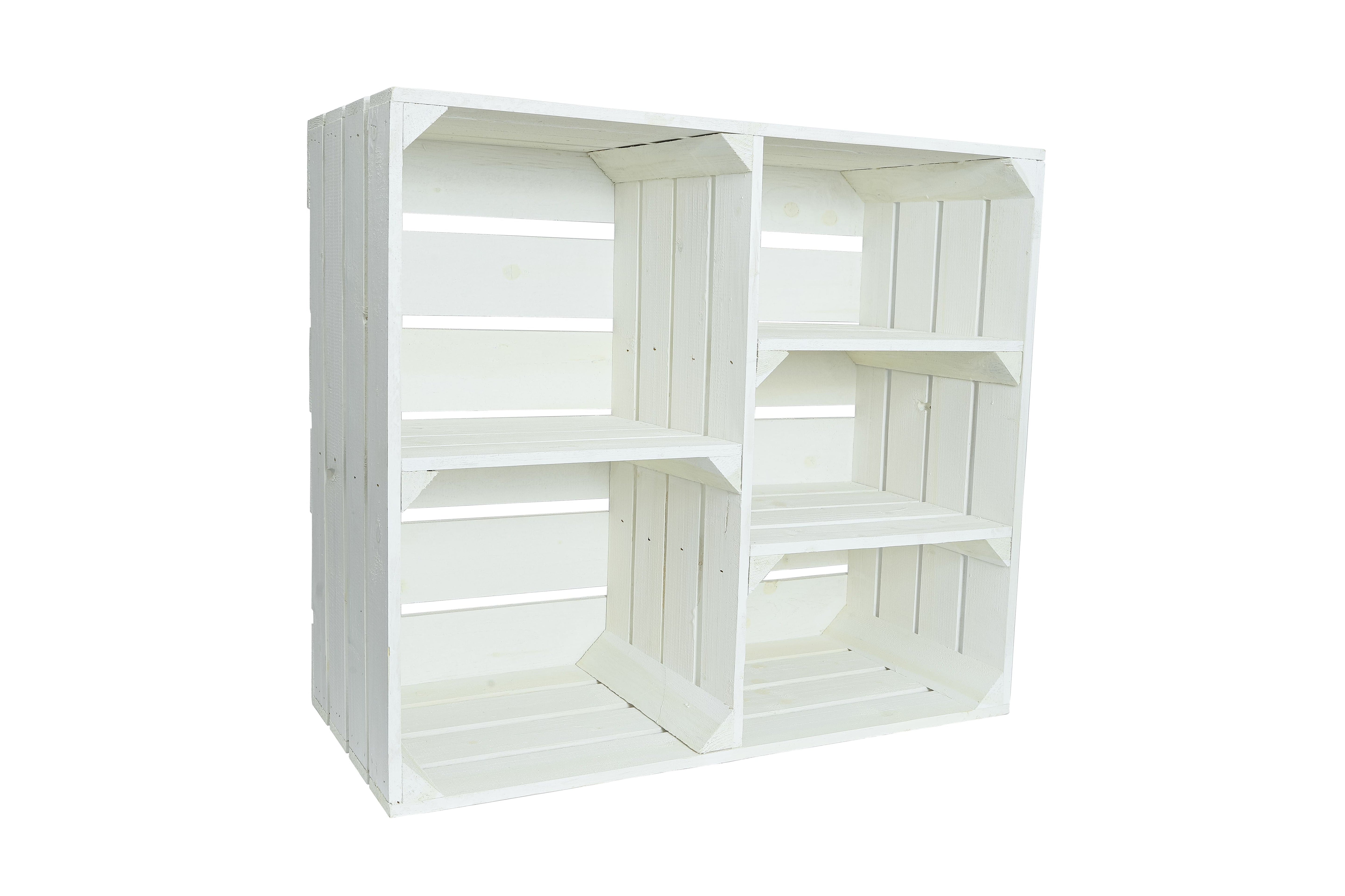 Großes Holzregal HS3 77x68x35cm - weiß- HolzRepublik