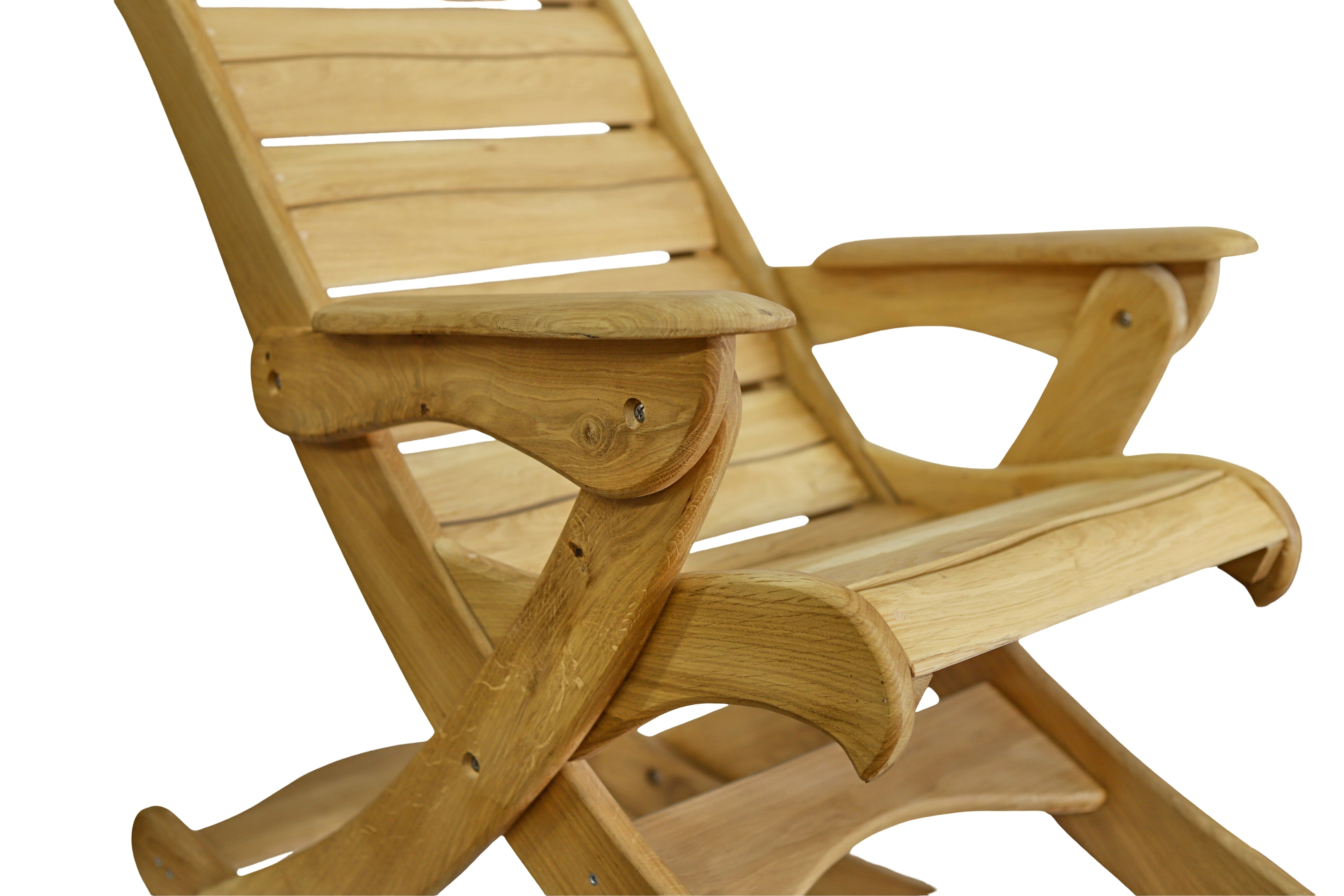 Schaukelstuhl aus Eichenholz Natur- HolzRepublik