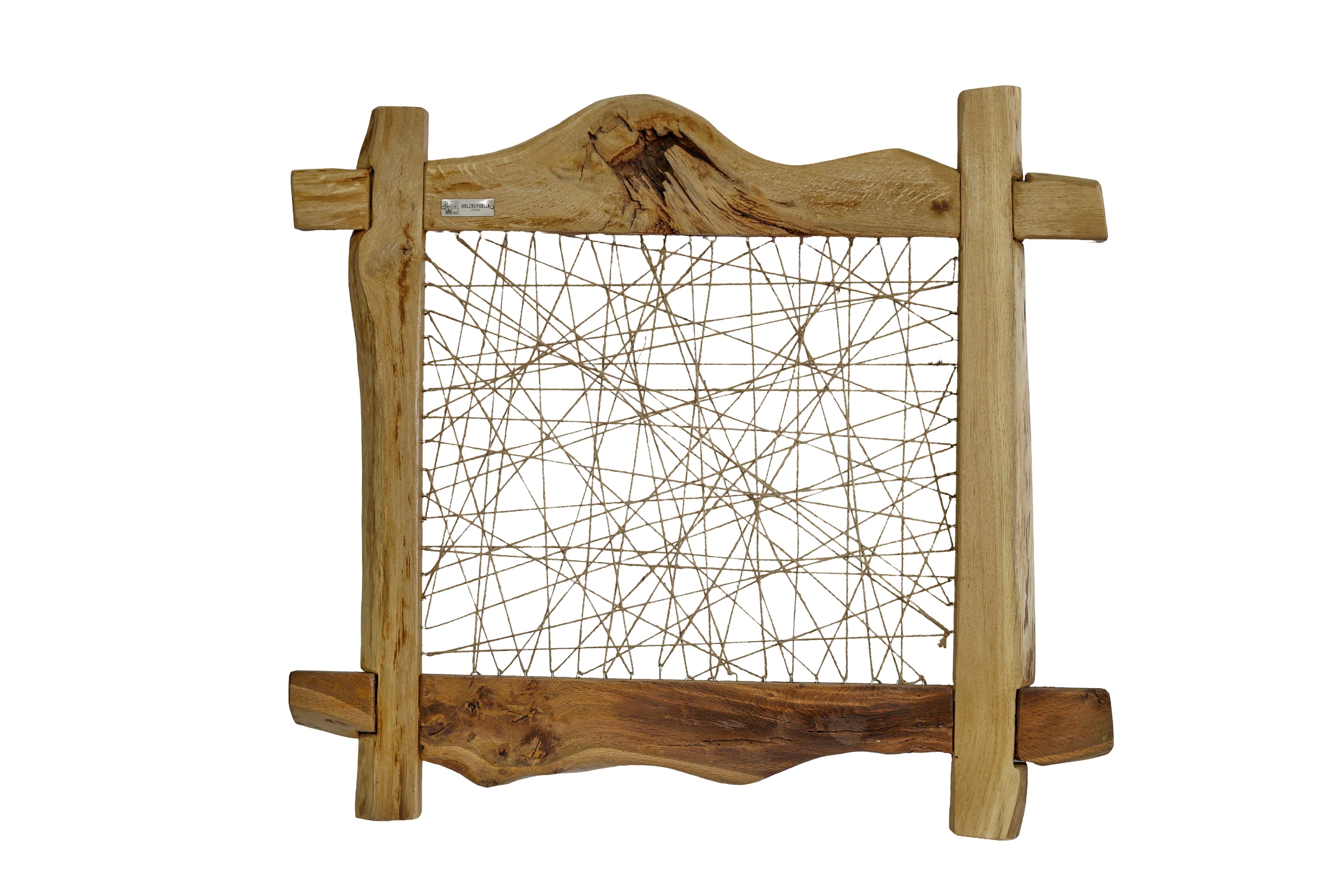 Bilderrahmen aus Holz mit Seilen / mit Seilaufhängung / Fotohalter mit Holzrahmen / Wandbilderrahmen / Handgefertigter Naturholzrahmen mit Kordel- HolzRepublik