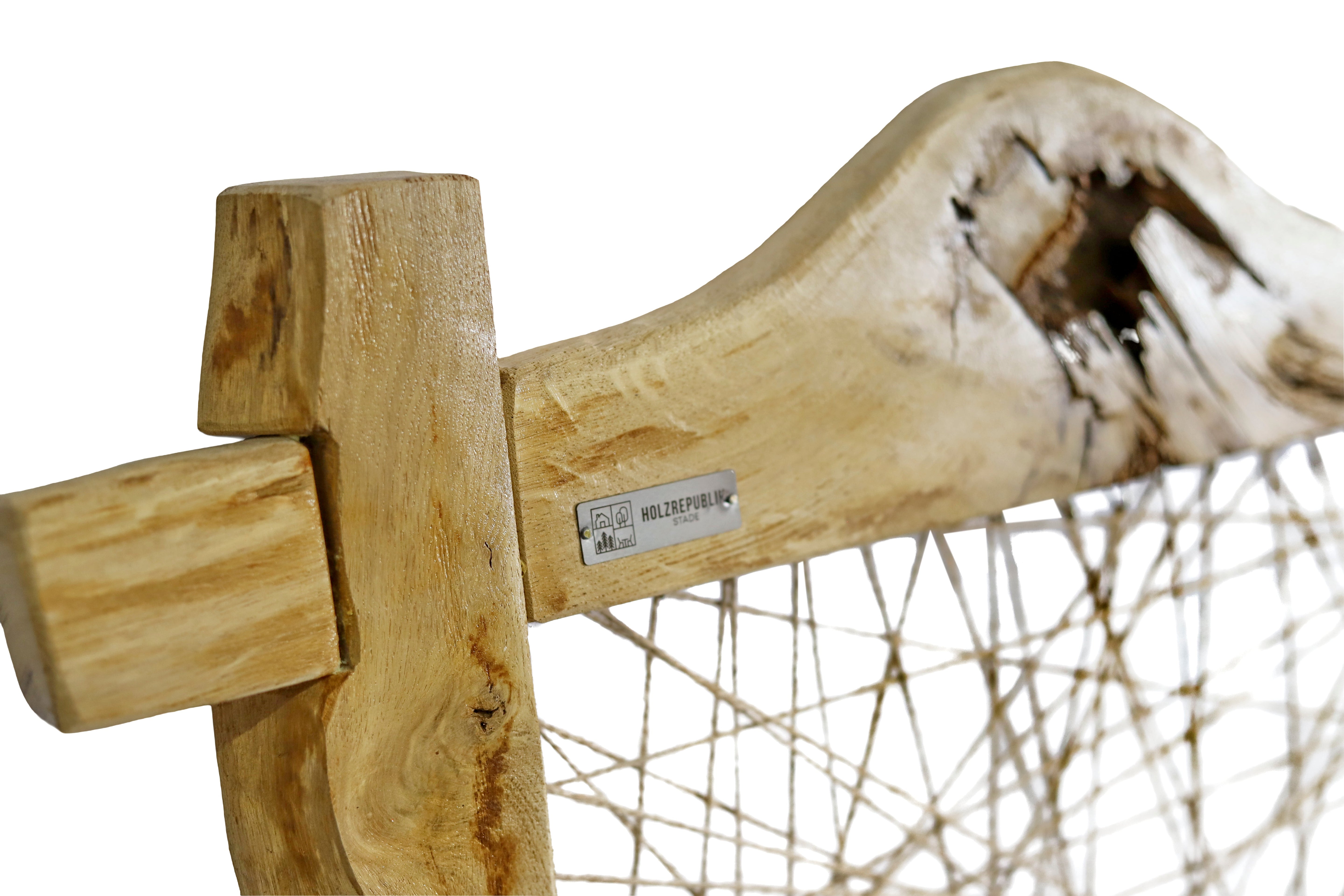 Bilderrahmen aus Holz mit Seilen / mit Seilaufhängung / Fotohalter mit Holzrahmen / Wandbilderrahmen / Handgefertigter Naturholzrahmen mit Kordel- HolzRepublik