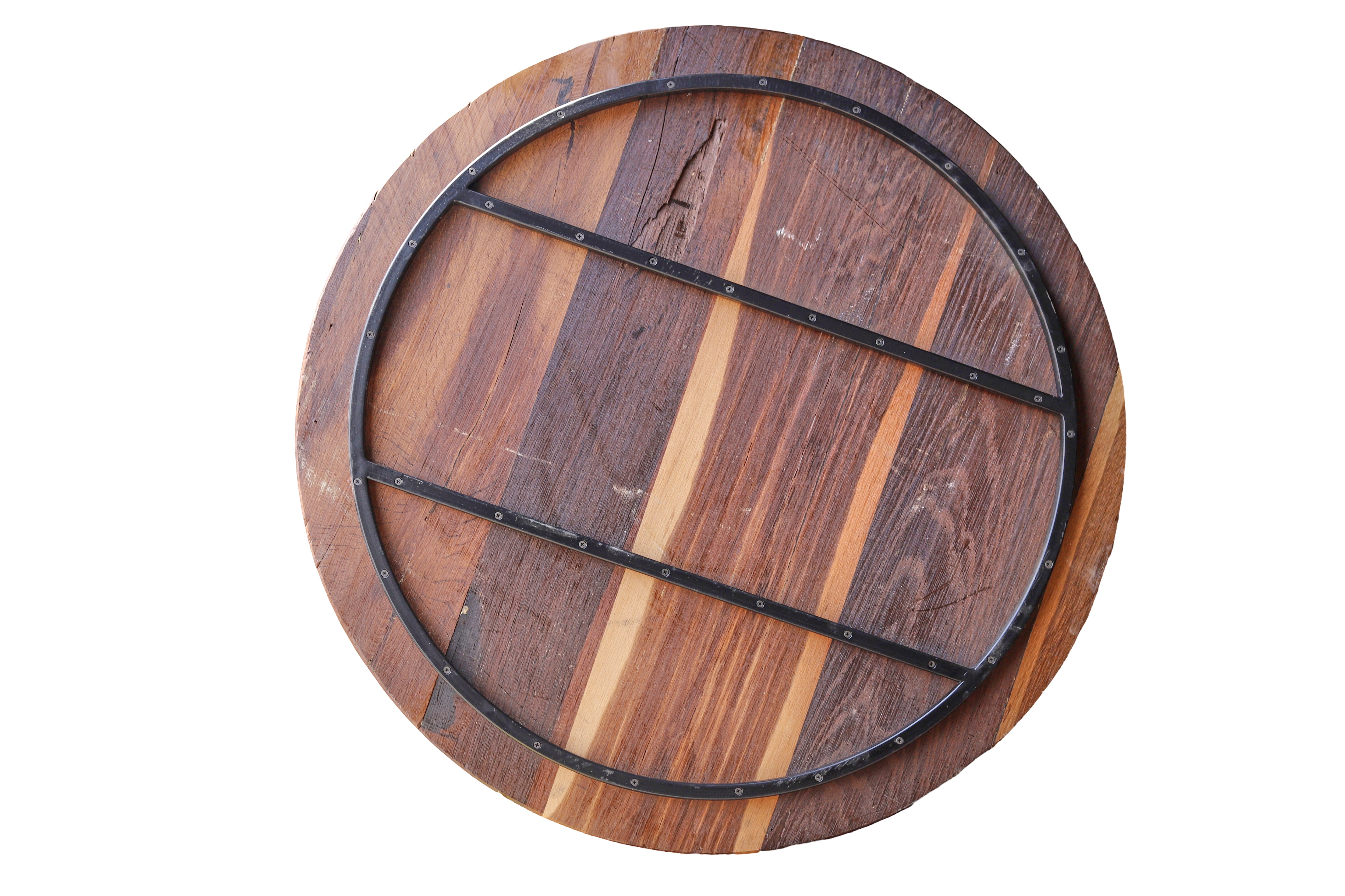 Runde Tischplatte aus altem originalem Altholz / Holztischplatte- HolzRepublik