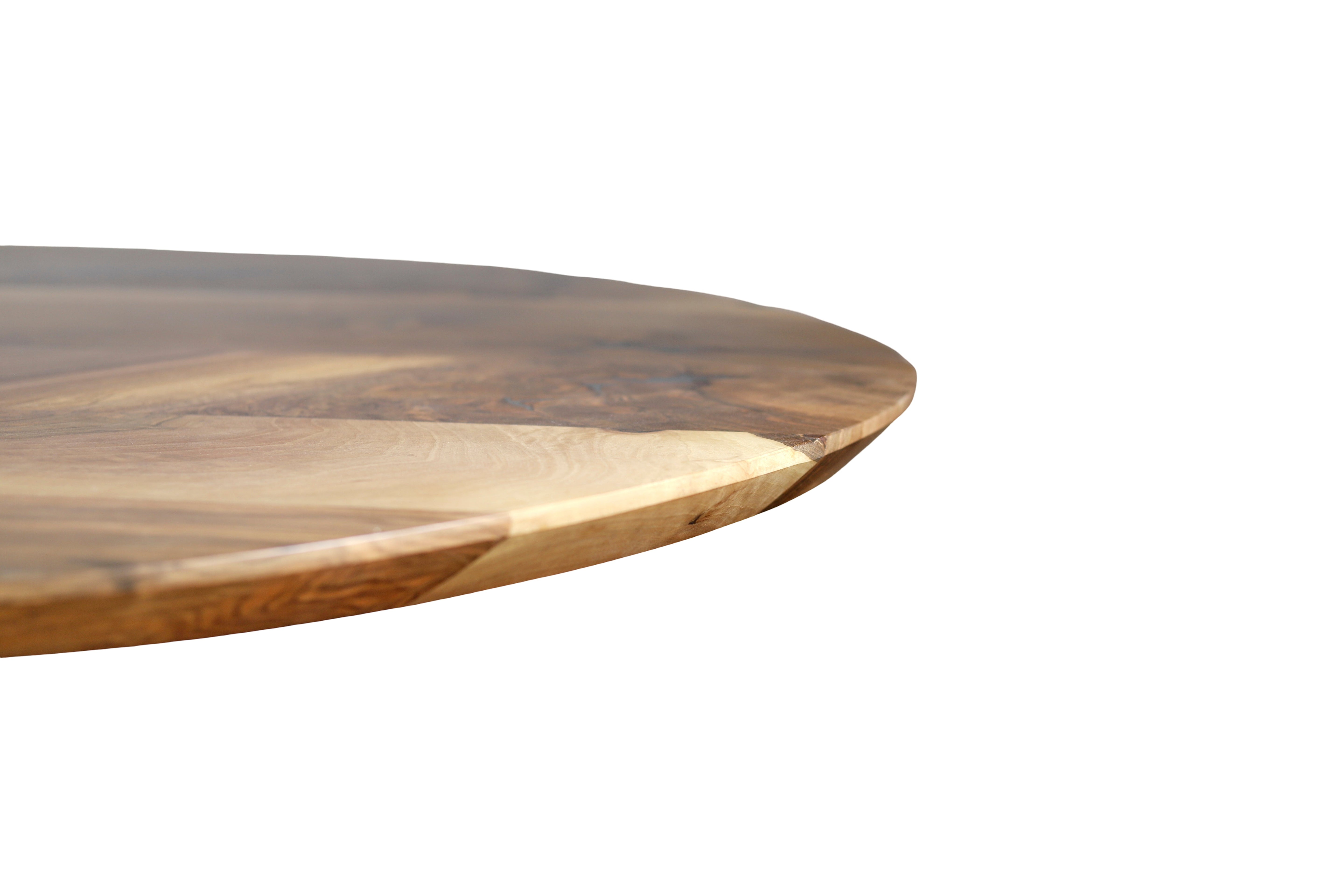Ovale Esstischplatte aus Nussbaumholz / Holztischplatte- HolzRepublik