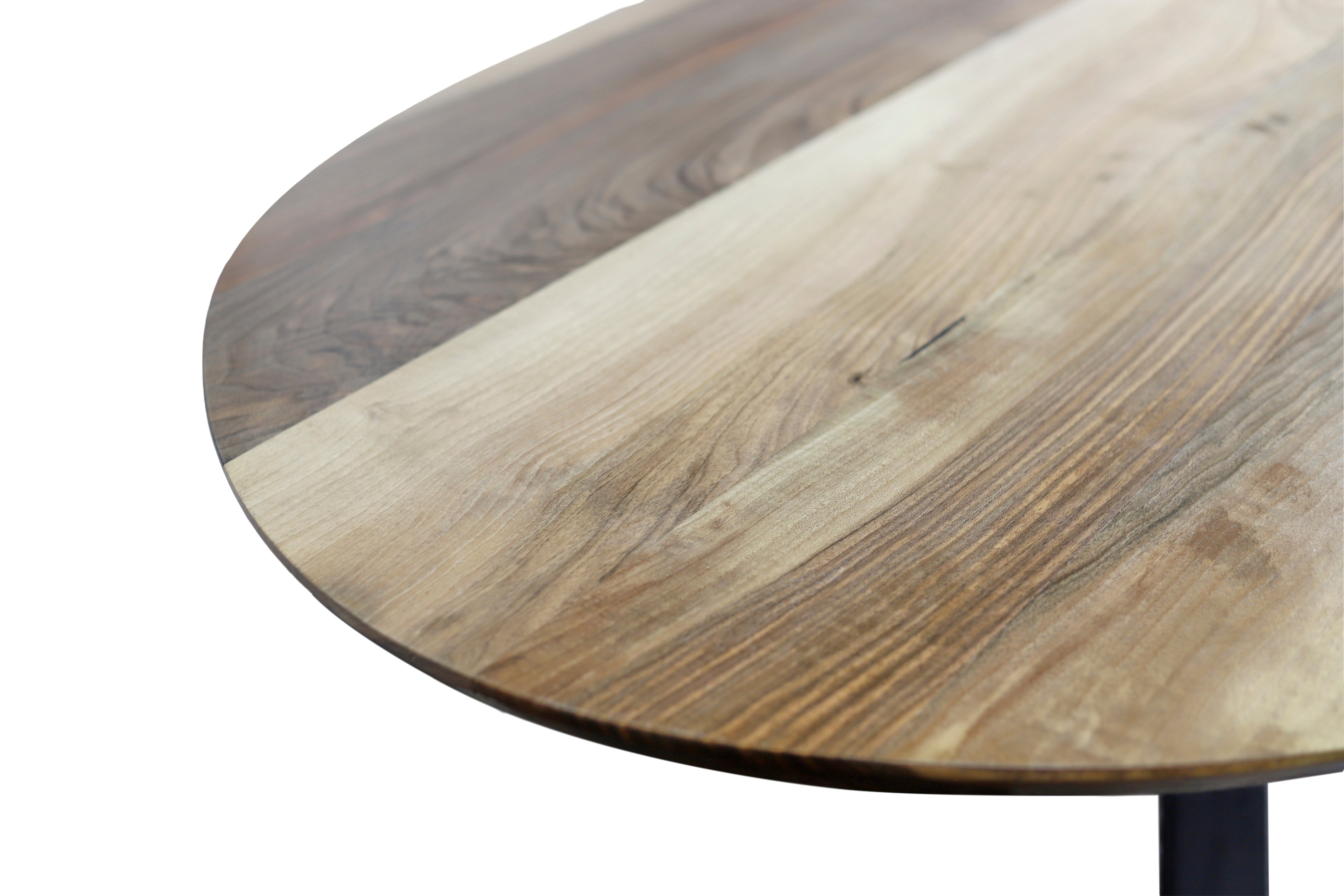 Ovale Esstischplatte aus Nussbaumholz / Holztischplatte- HolzRepublik