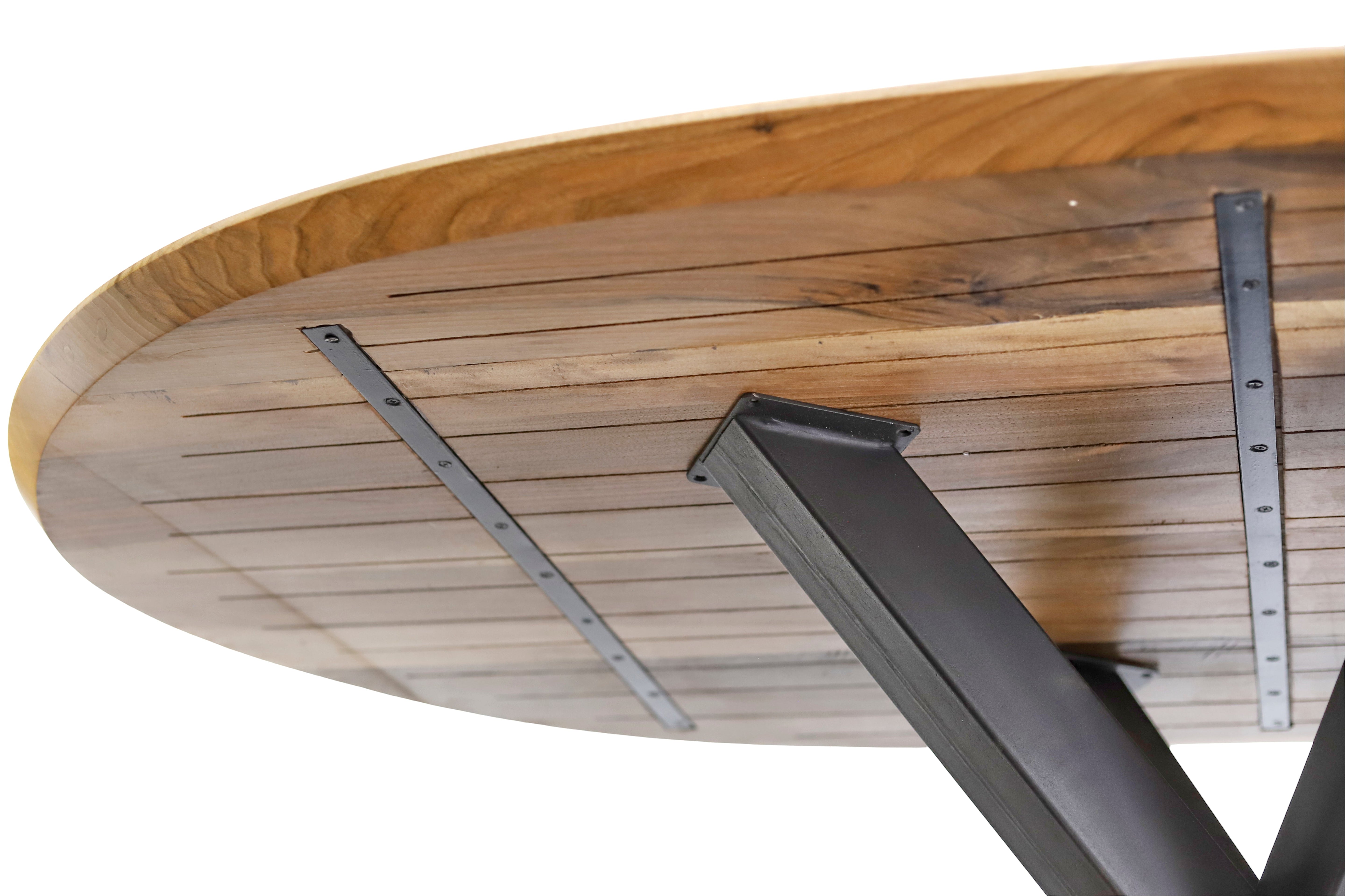 Ovale Esstischplatte aus Nussbaumholz / Holztischplatte- HolzRepublik