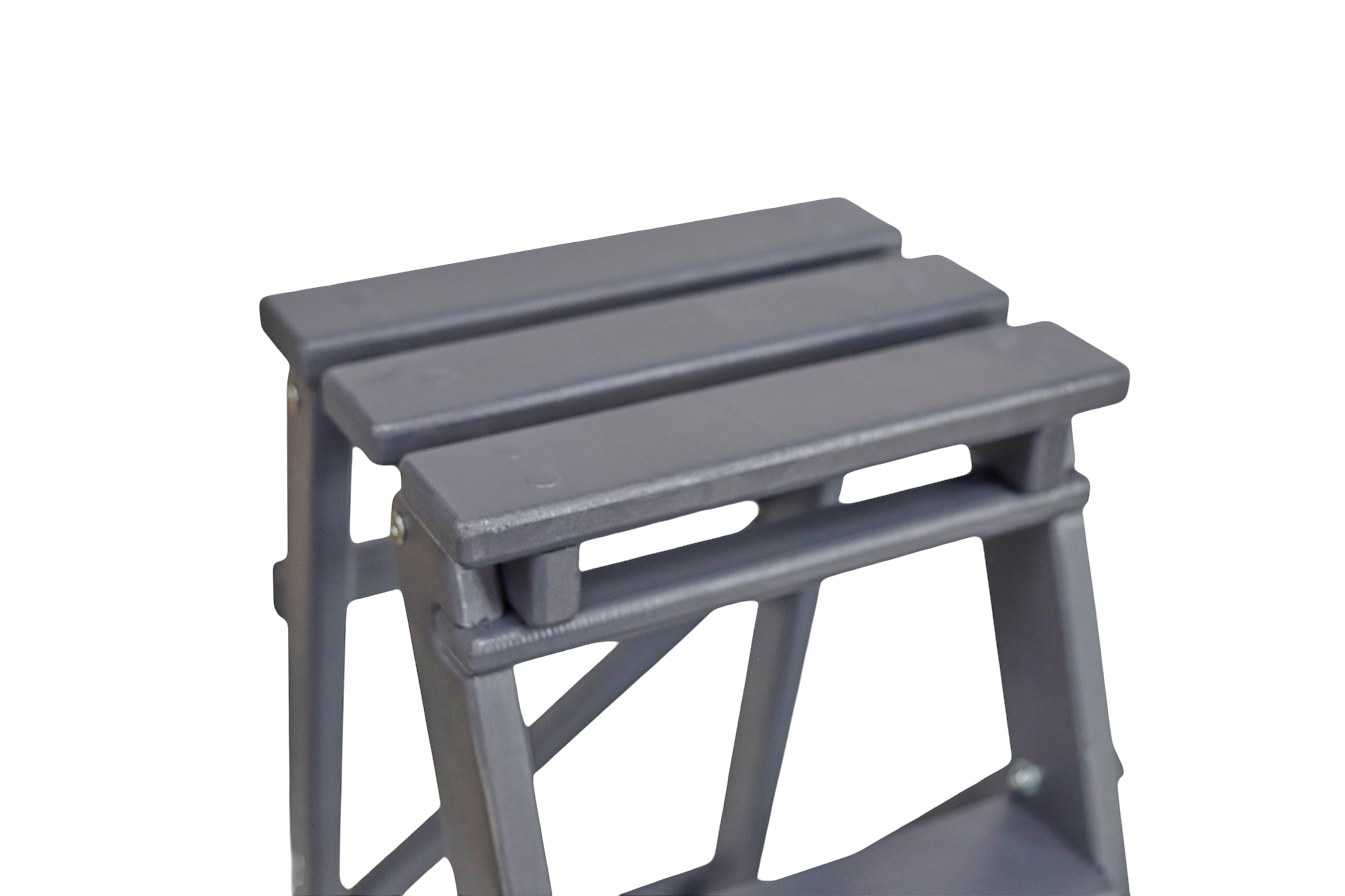 Küchenleiter aus Erlenholz - Grau / Holzleiter / Küchenhilfe Leiter aus Holz / Trittleiter / Klapptritt- HolzRepublik