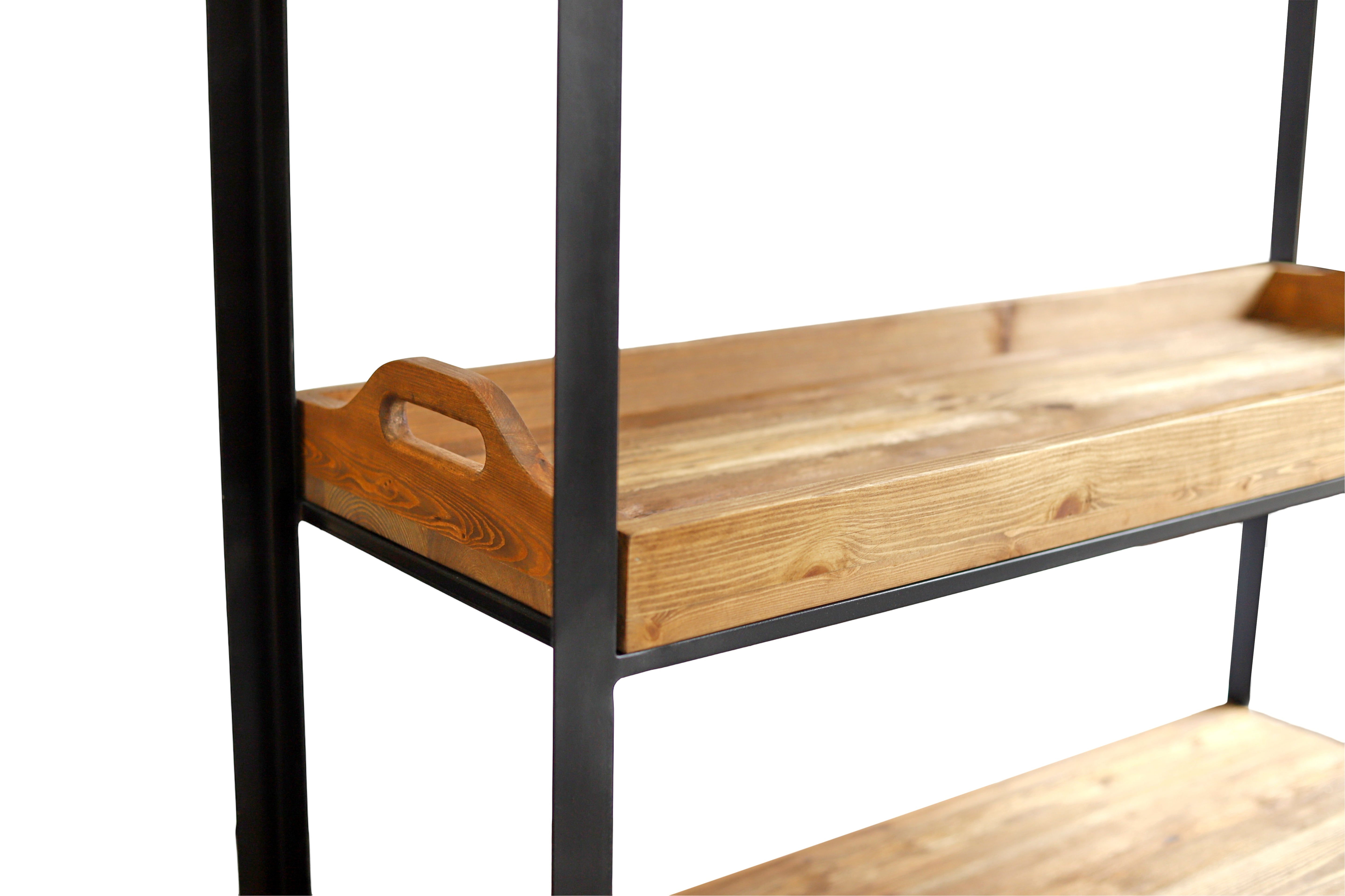 Standregal mit 5 Regalböden / Etagenregal / Mehrstöckiges Holzregal / Bücherregal mit 5 Fächern- HolzRepublik