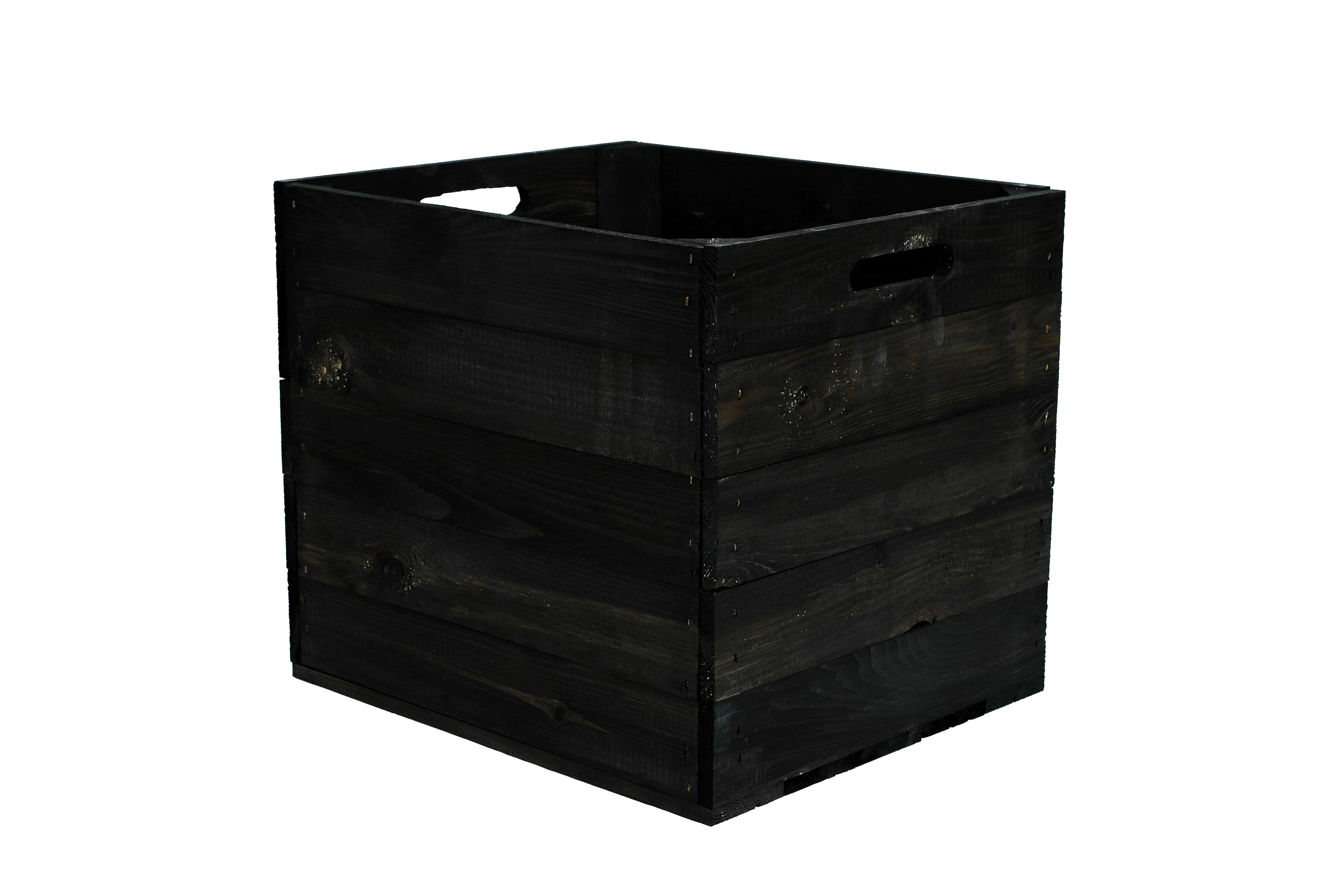 Neue Holzkiste Kallax 32x37,5x32,5 cm - schwarz- HolzRepublik