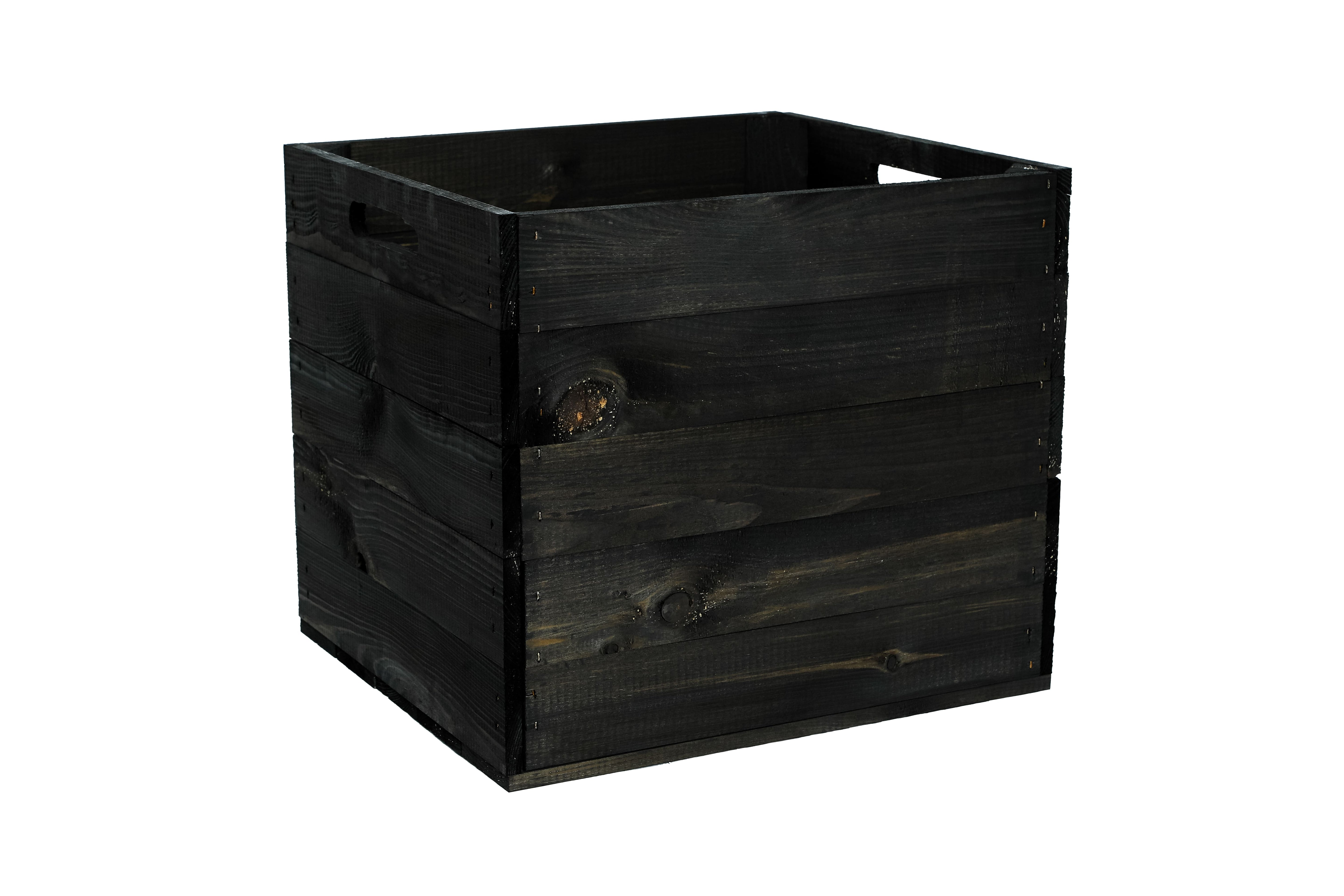 Neue Holzkiste Kallax 32x37,5x32,5 cm - schwarz- HolzRepublik