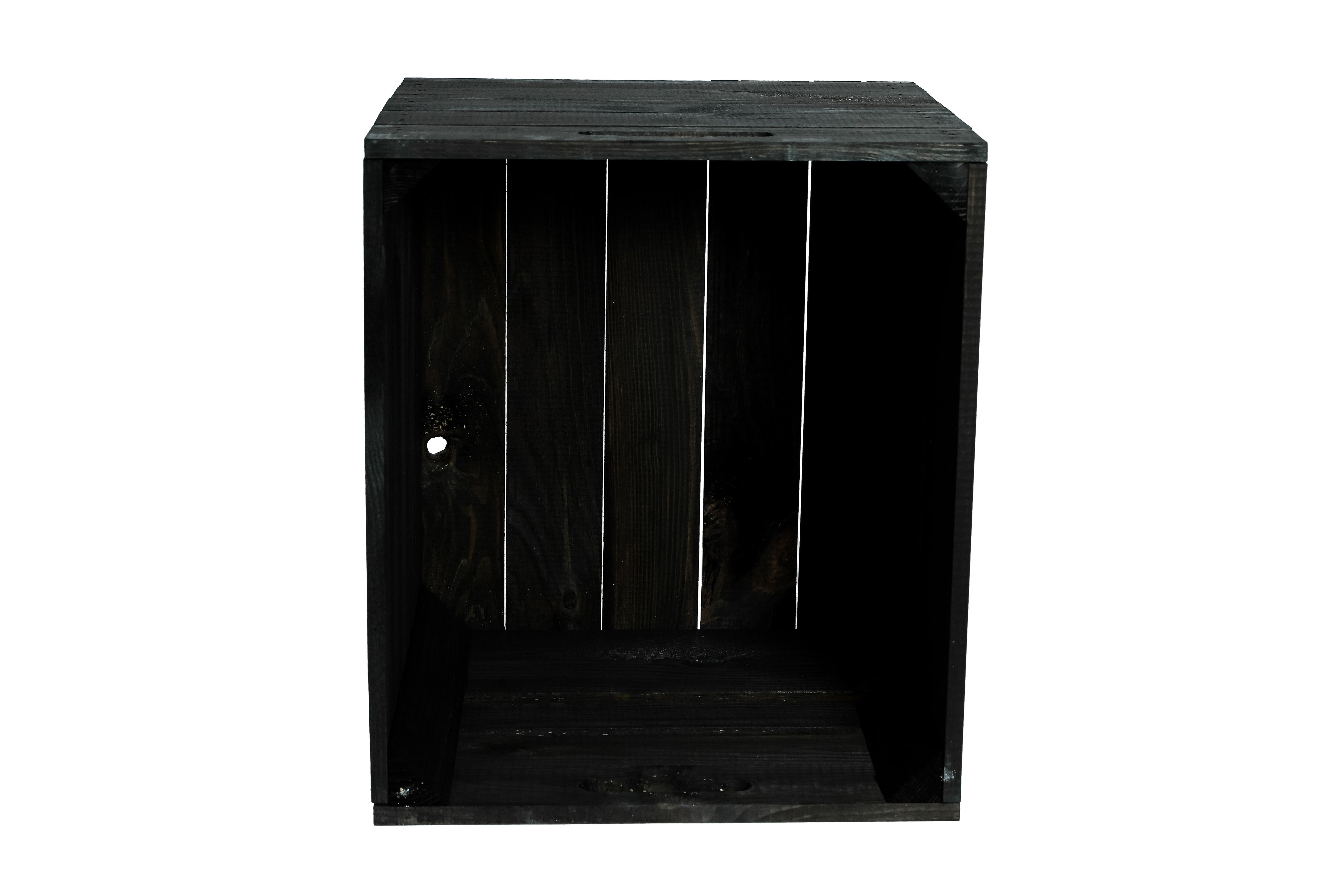 Neue Holzkiste Kallax 32x37,5x32,5 cm - schwarz- HolzRepublik