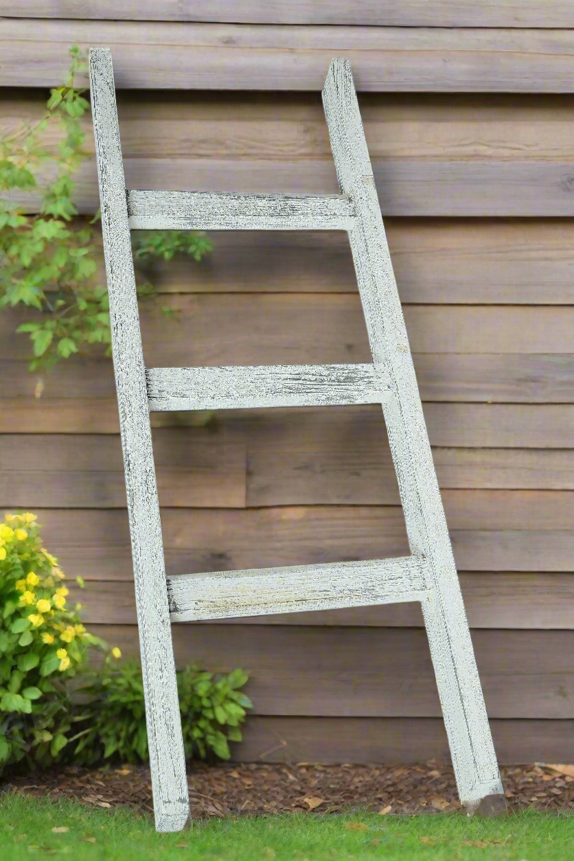 Neue Holzleiter "Altländer Art" 100 cm - Grau Vintage- HolzRepublik