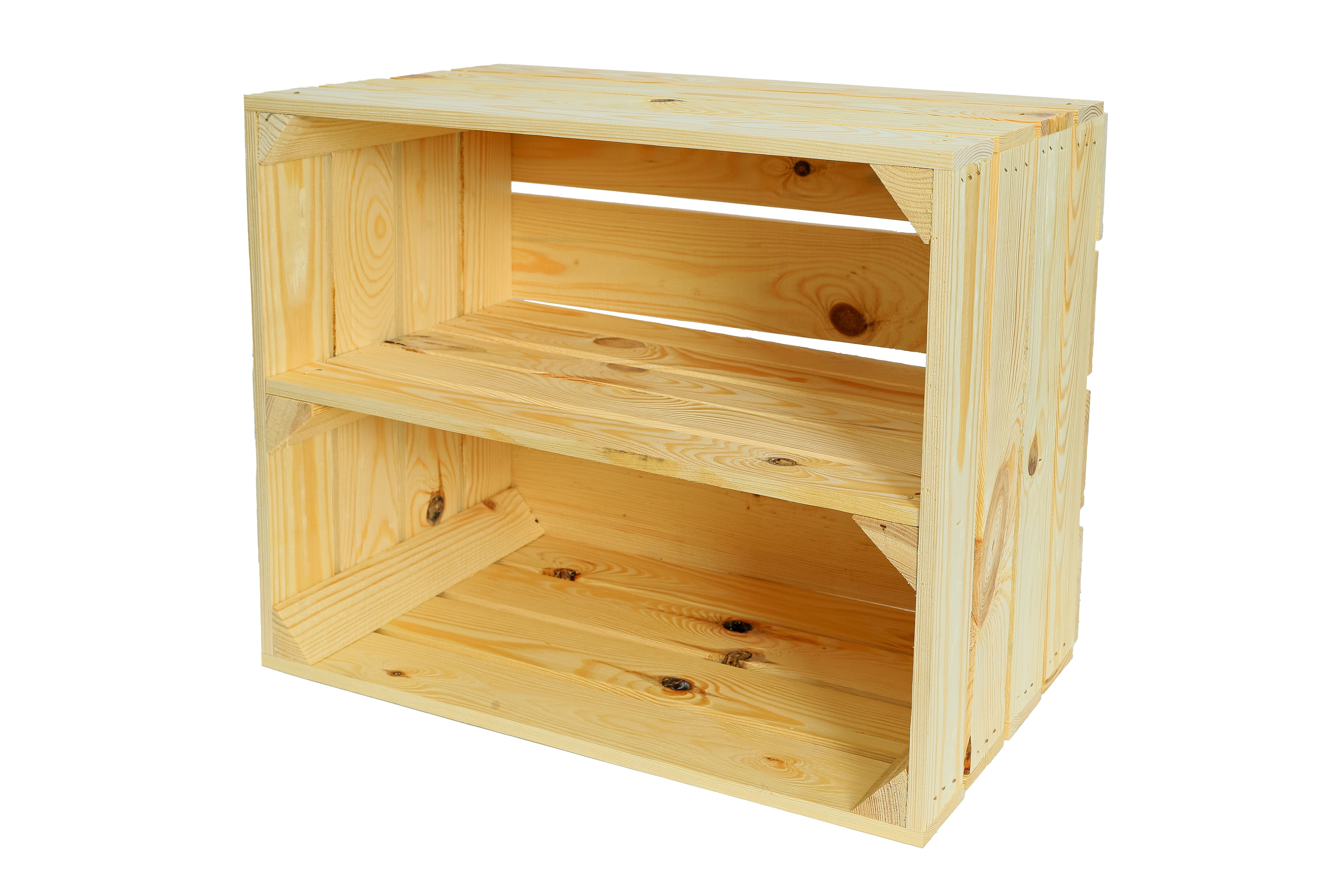 Neue Holzkiste Schuh 50x40x29cm - natur- HolzRepublik