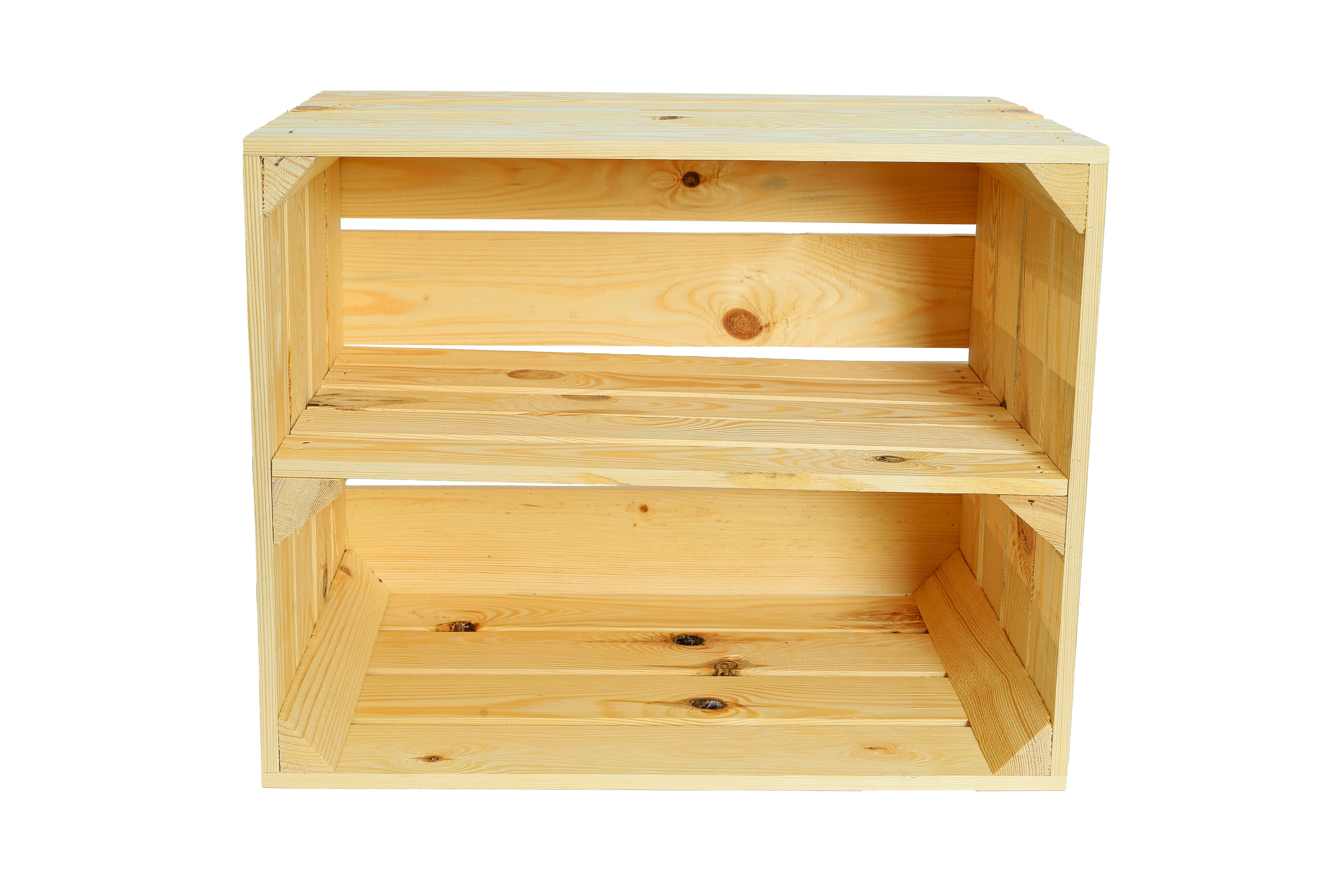 Neue Holzkiste Schuh 50x40x29cm - natur- HolzRepublik