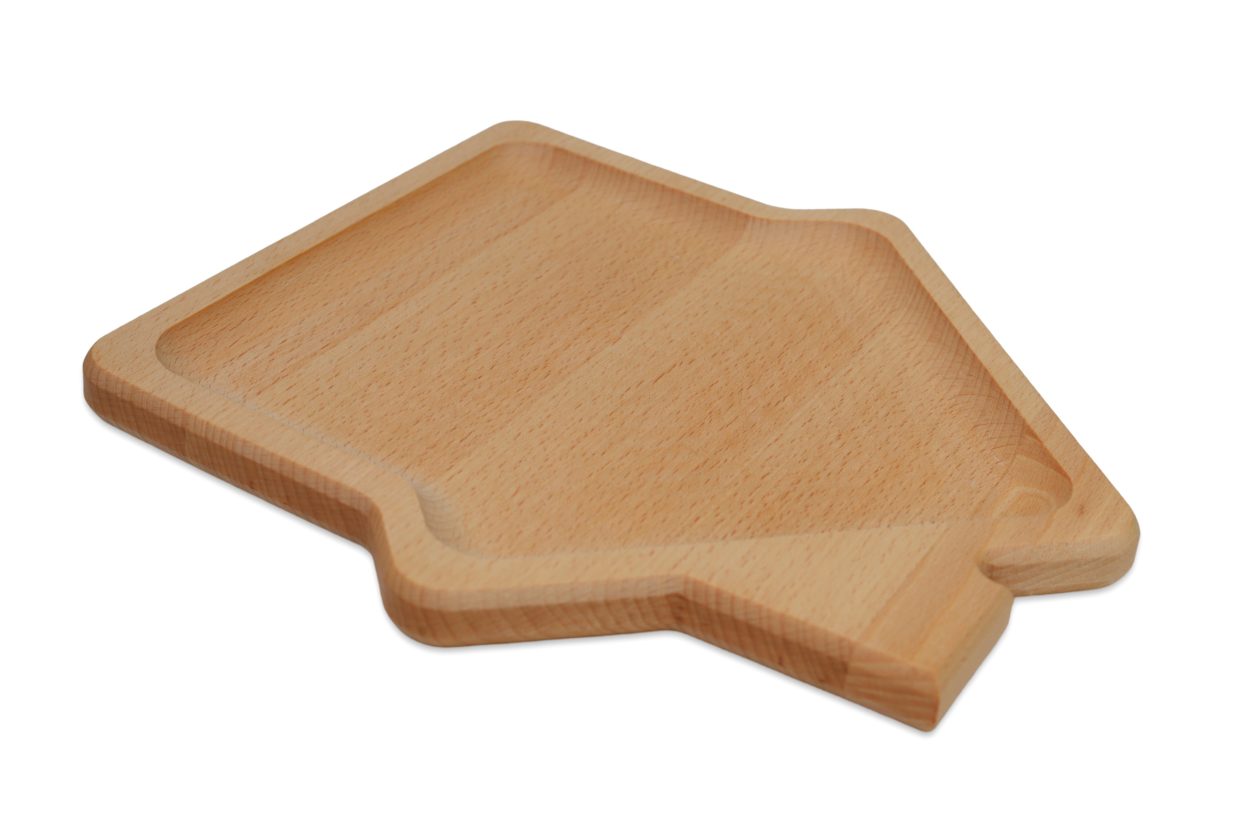 Holzteller / Holzuntersetzer / Holztablett / Servierplatte "Haus"- HolzRepublik