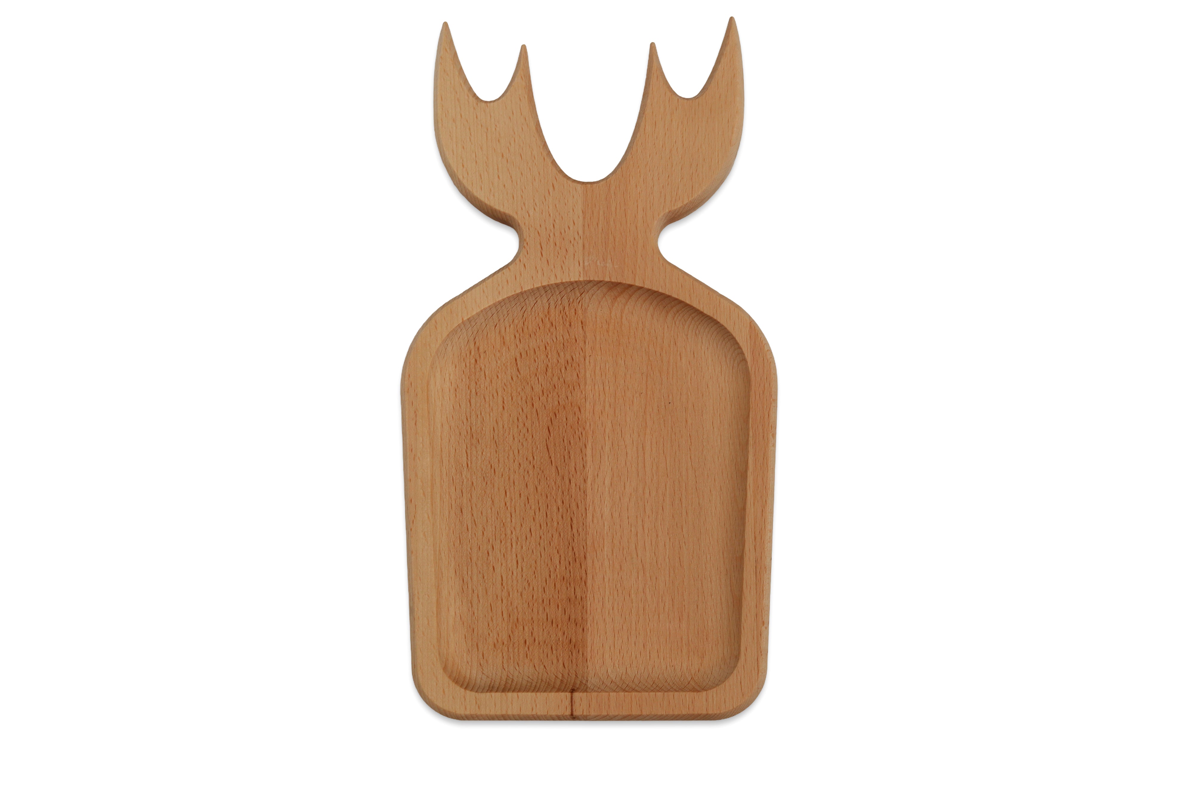 Holzteller / Holzuntersetzer / Holztablett / Servierplatte "Reh"- HolzRepublik