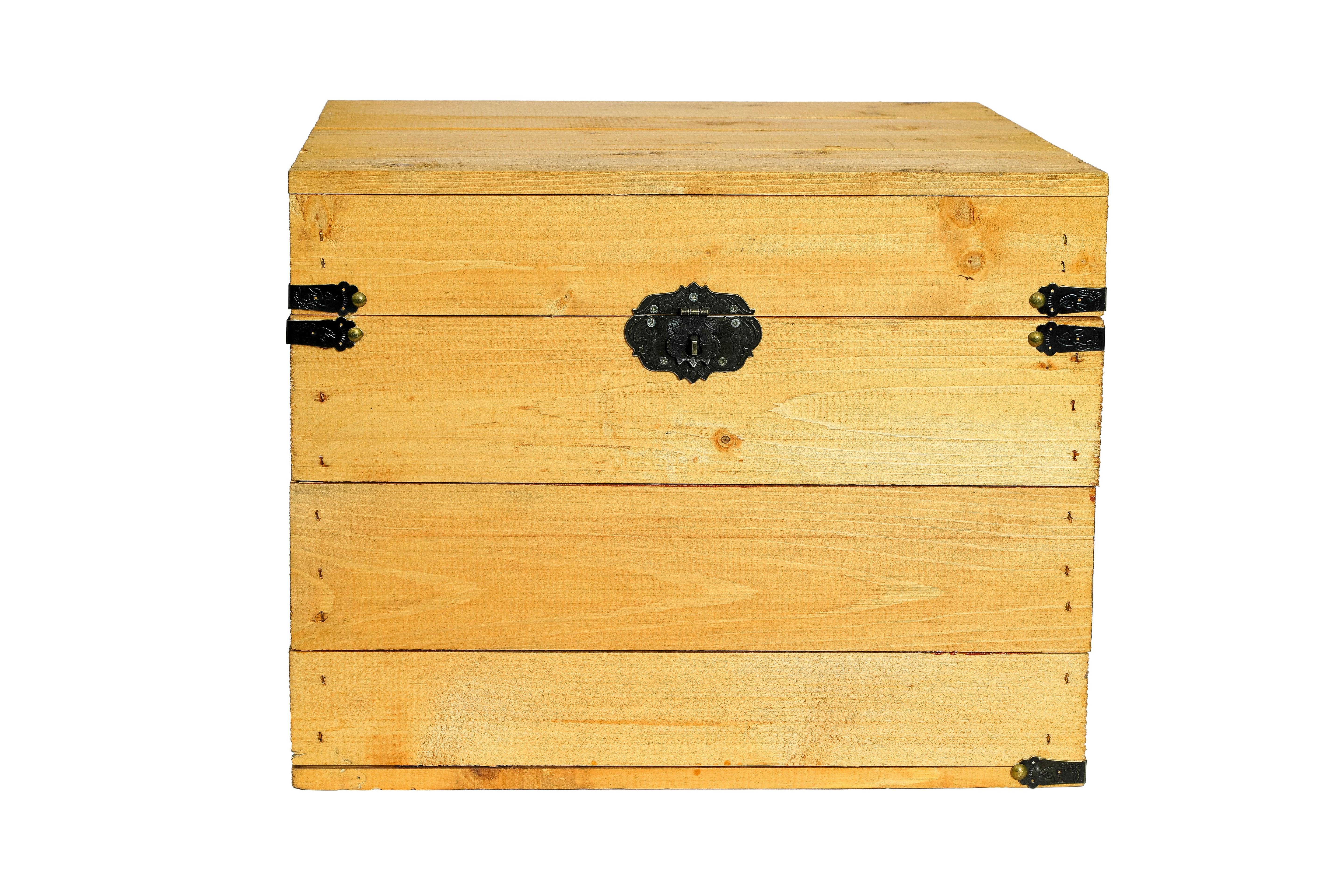 Neue dekorative Holztruhe 45x35x35xcm - gealterte Truhe / Dekotruhe / Kleine Schatztruhe- HolzRepublik