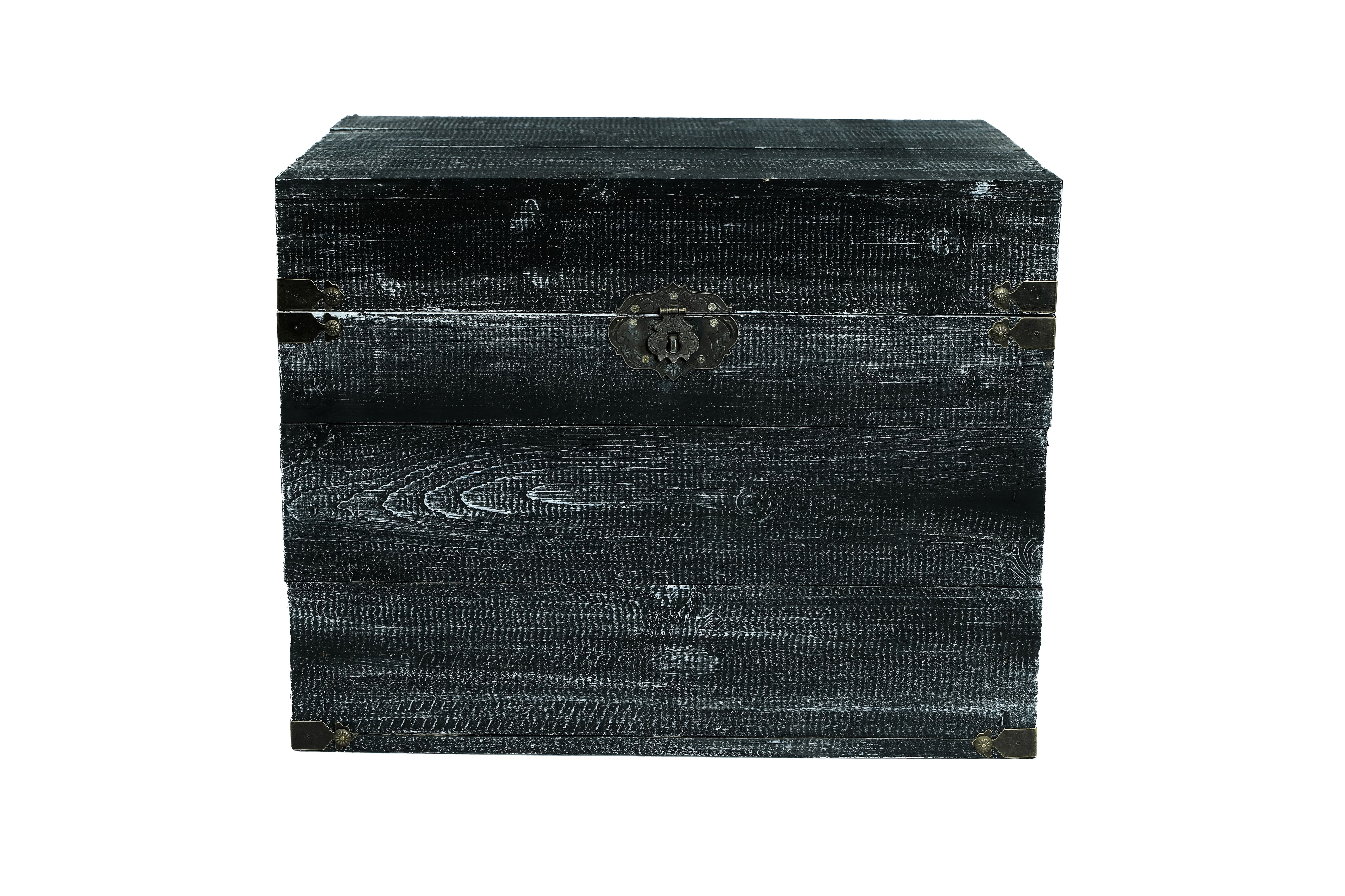 Neue dekorative Holztruhe 45x35x35xcm - Schabby Schwarz - Truhe / Dekotruhe / Kleine Schatztruhe- HolzRepublik