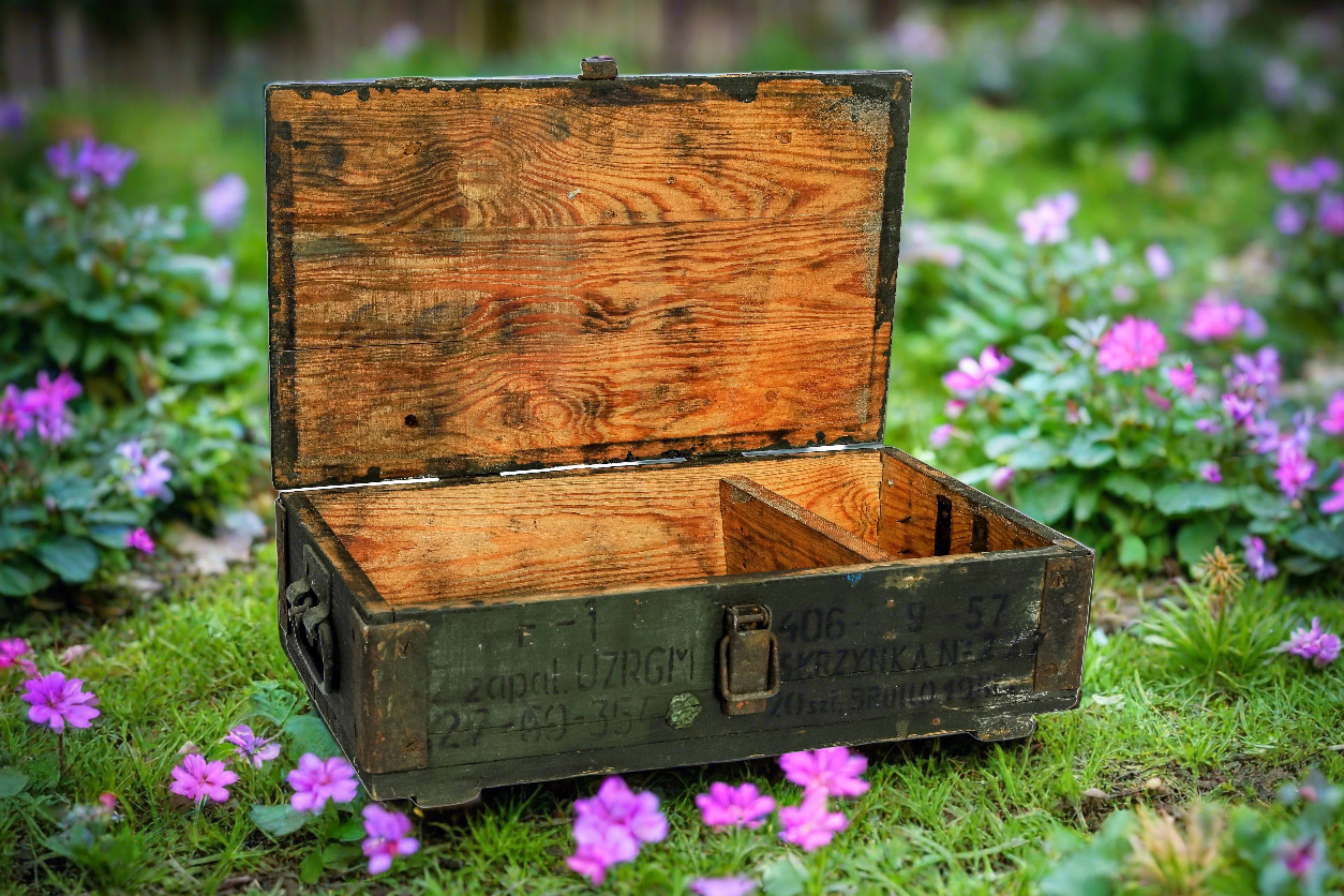 Munitionskiste "F-1" / Munitruhe / Transportkiste / Militärkiste / Armeekiste- HolzRepublik