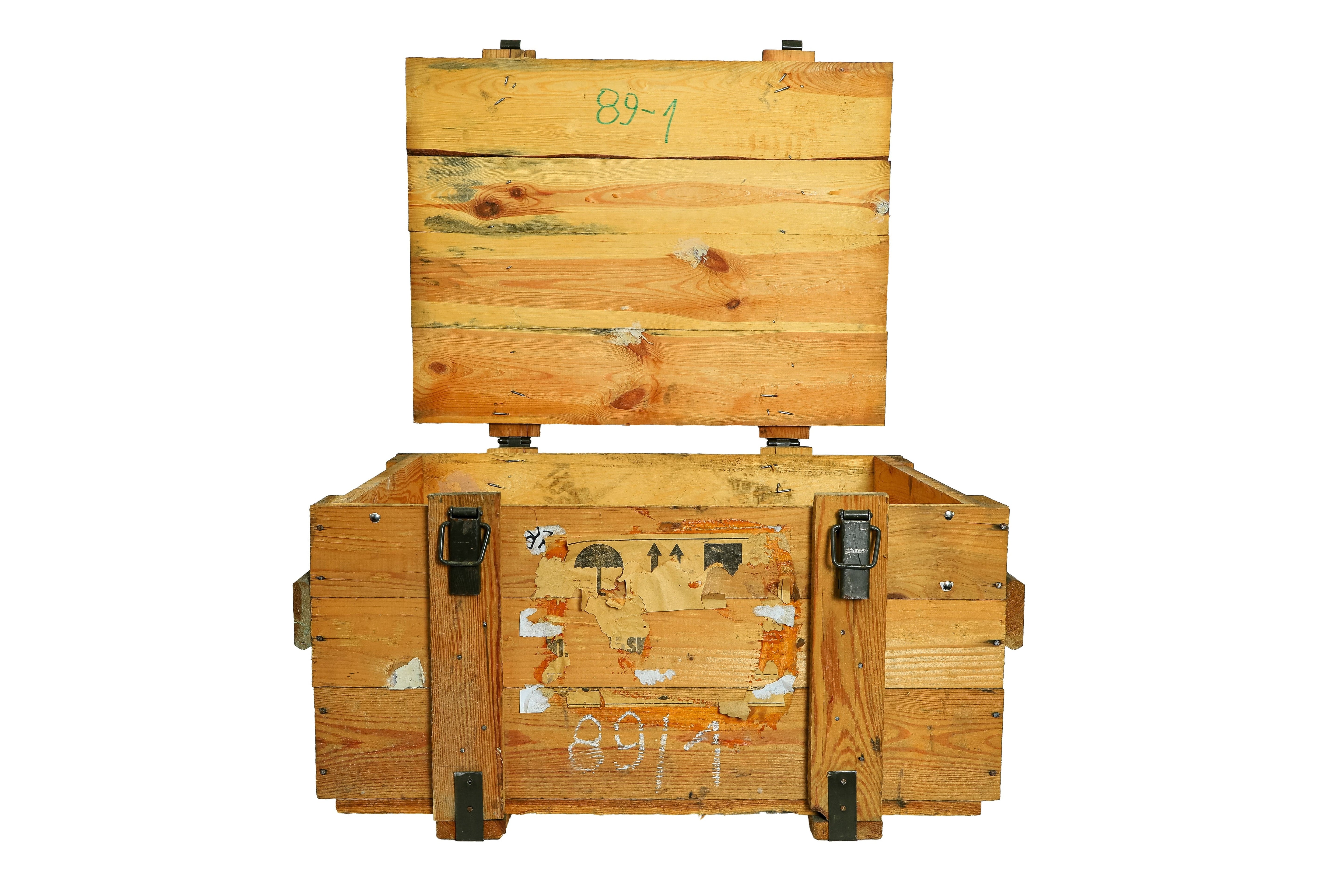 Große Munitionskiste Natur / Transporttruhe / Munitruhe / Munitionstruhe / Militärkiste / Armeekiste- HolzRepublik