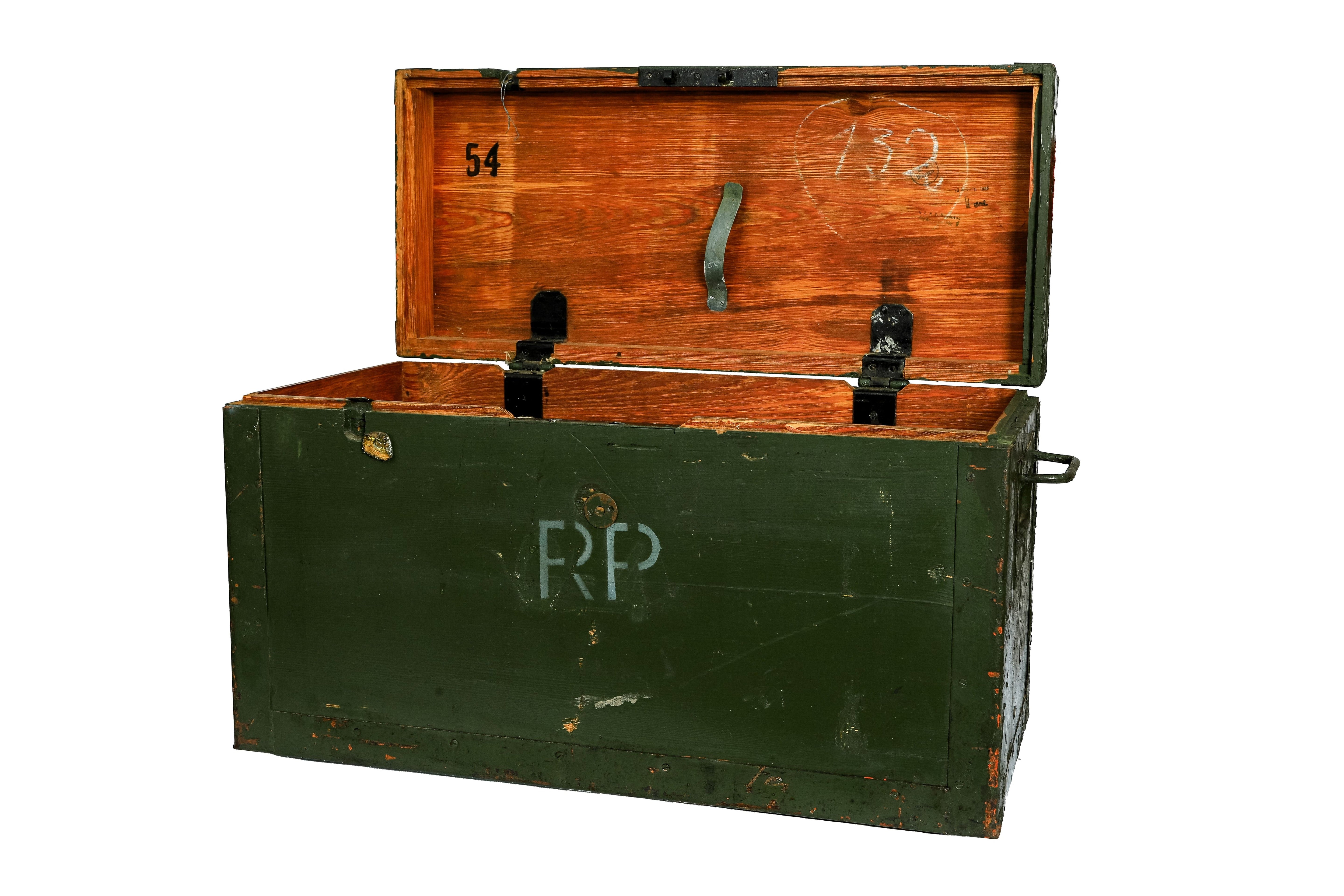 Große Transportkiste RPe / Munitionskiste / Munitruhe / Militärkiste / Armeekiste- HolzRepublik