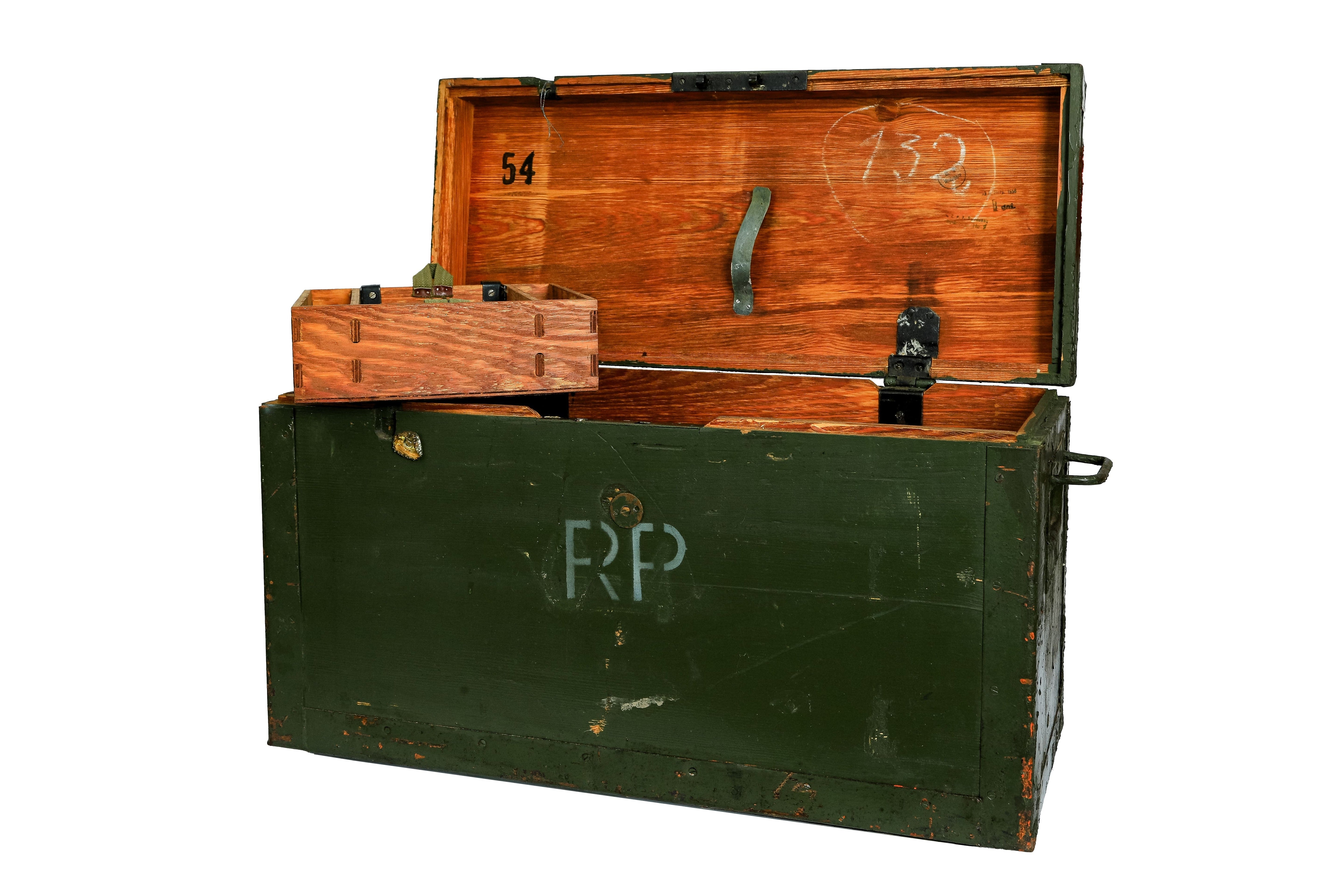 Große Transportkiste RPe / Munitionskiste / Munitruhe / Militärkiste / Armeekiste- HolzRepublik