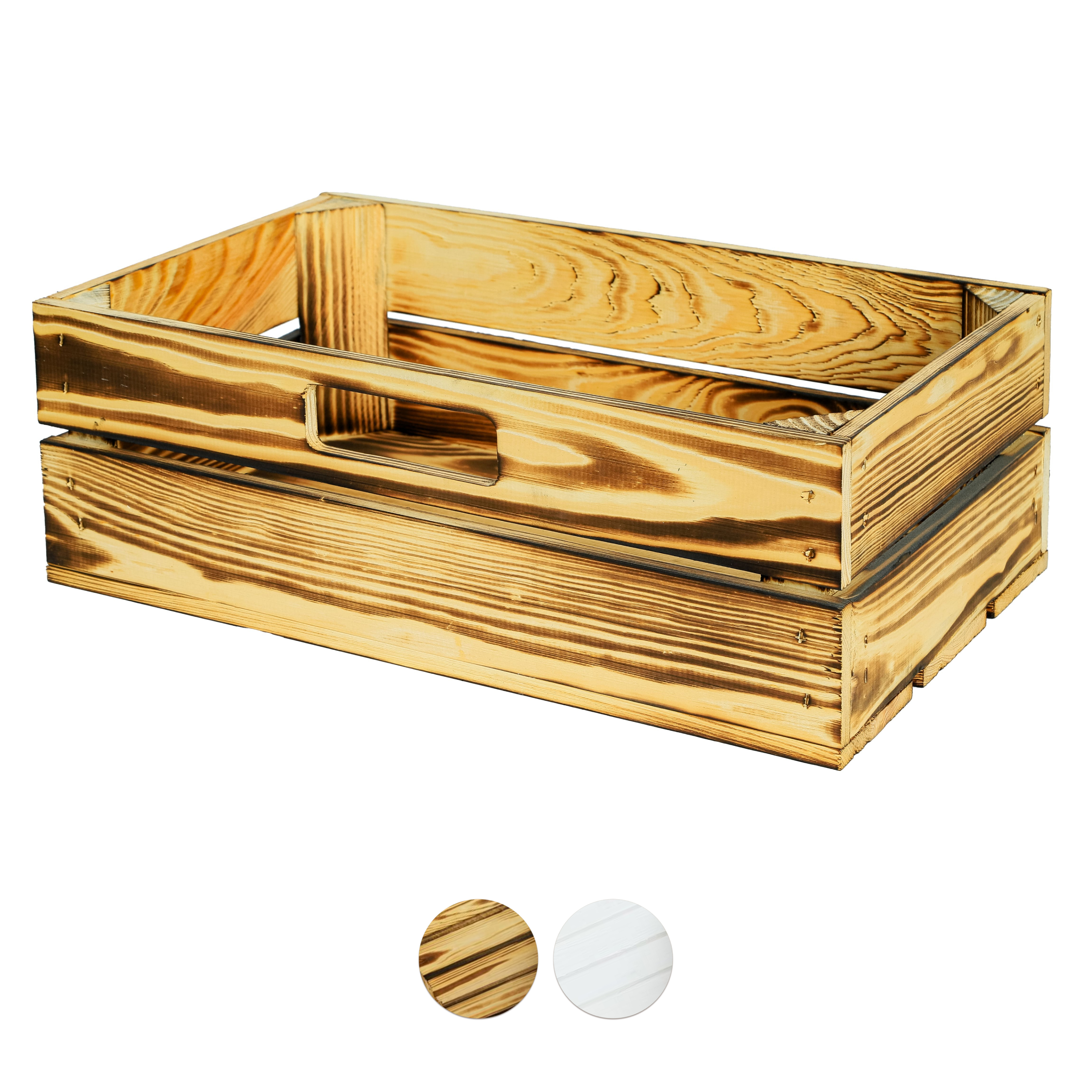 Neue geflammte Schublade 47,5x29x15cm / Holzkiste mit Griff / Aufbewahrungskiste- HolzRepublik