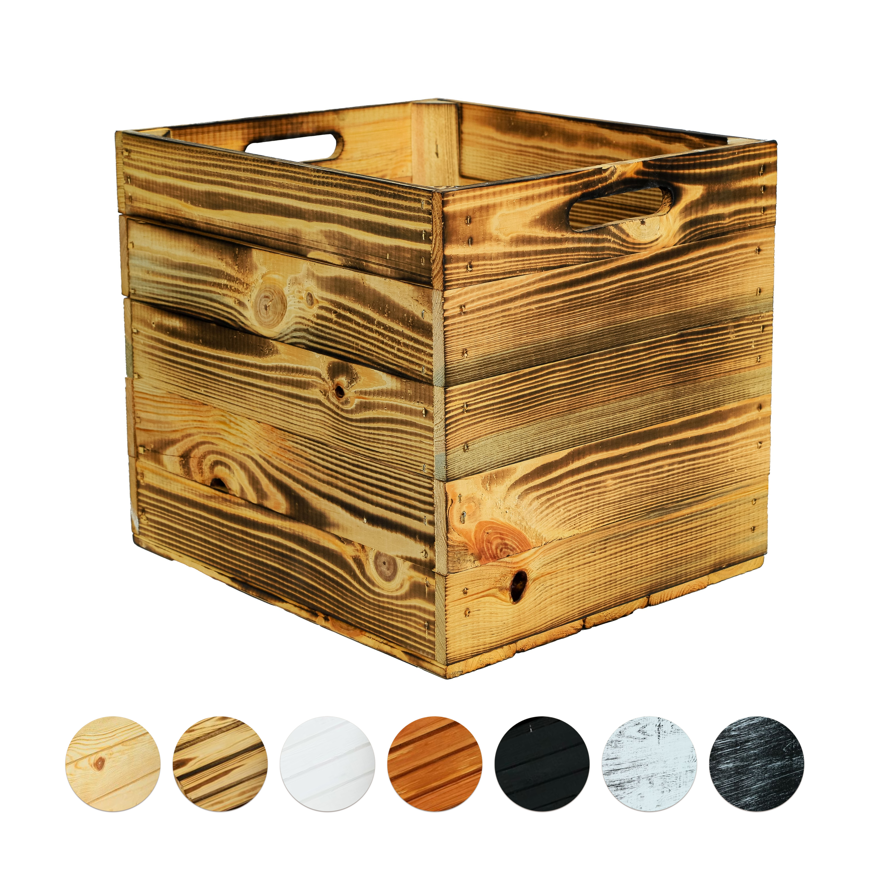 Neue Holzkiste KallaxGef 33x37,5x32,5cm - geflammt- HolzRepublik