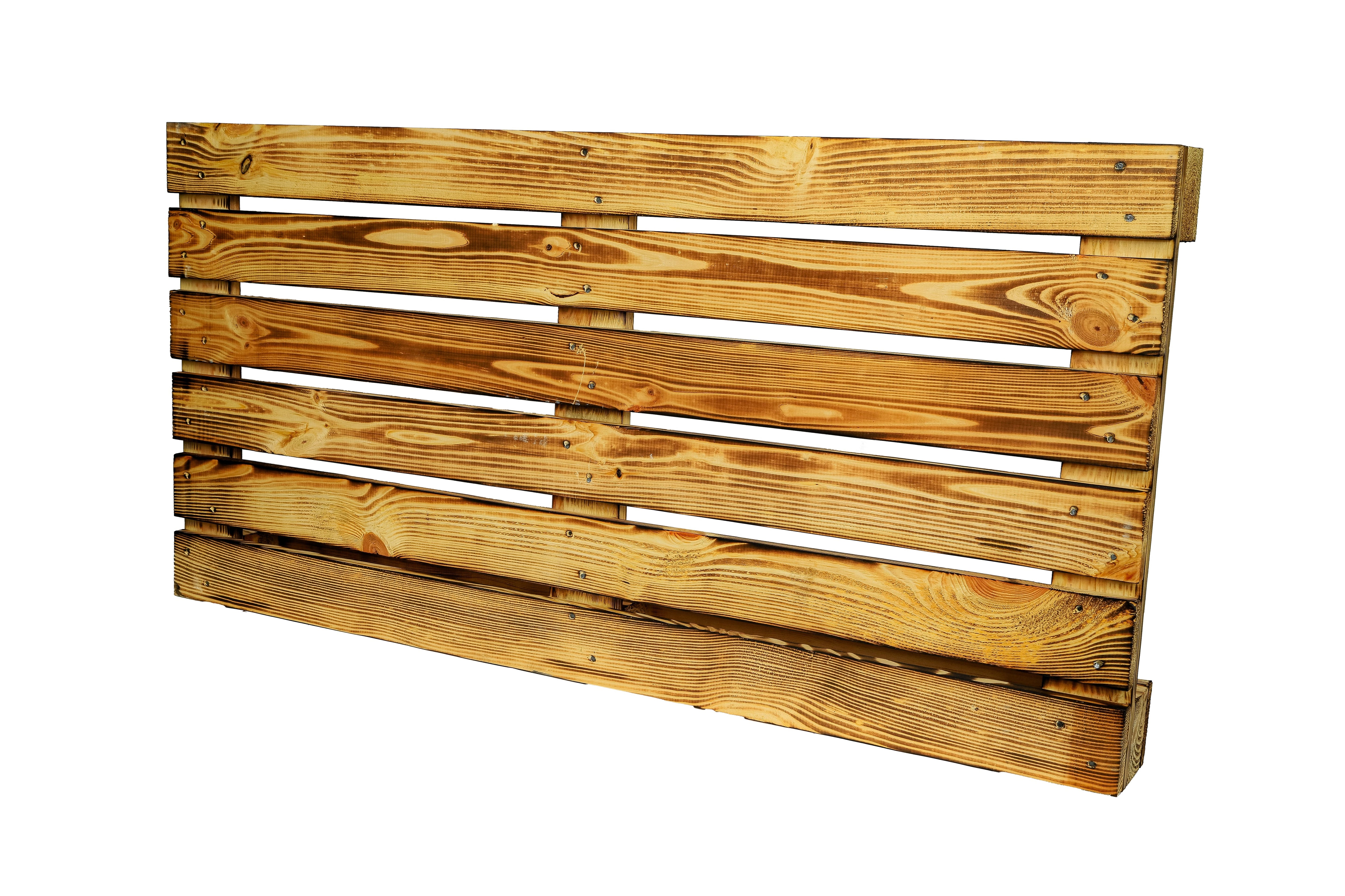 Neue Palette 120 x 60 x 13 cm - geflammt / Dekopalette / DIY Palette- HolzRepublik