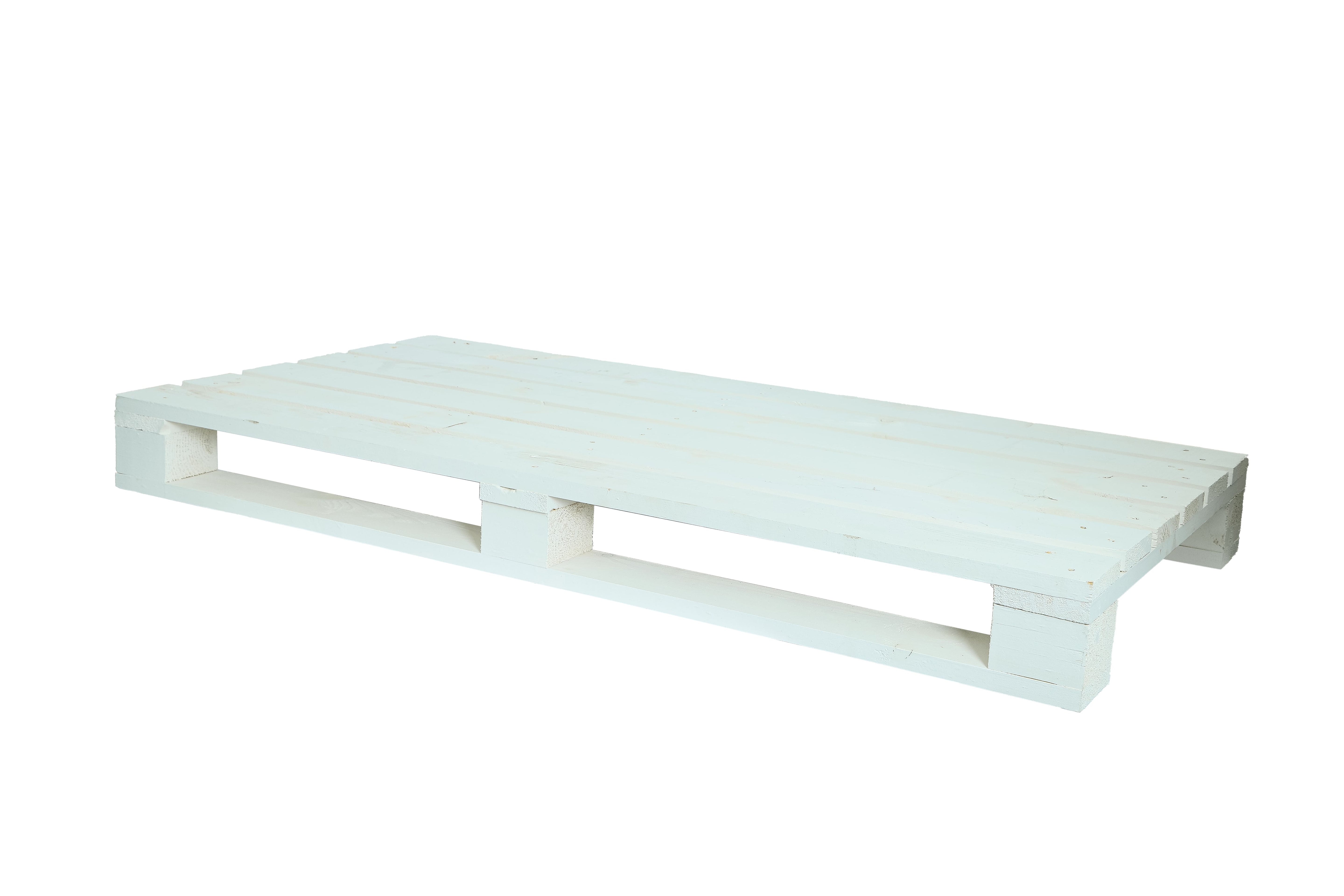 Neue Palette 120 x 60 x 13 cm - weiß / Dekopalette / DIY Palette- HolzRepublik