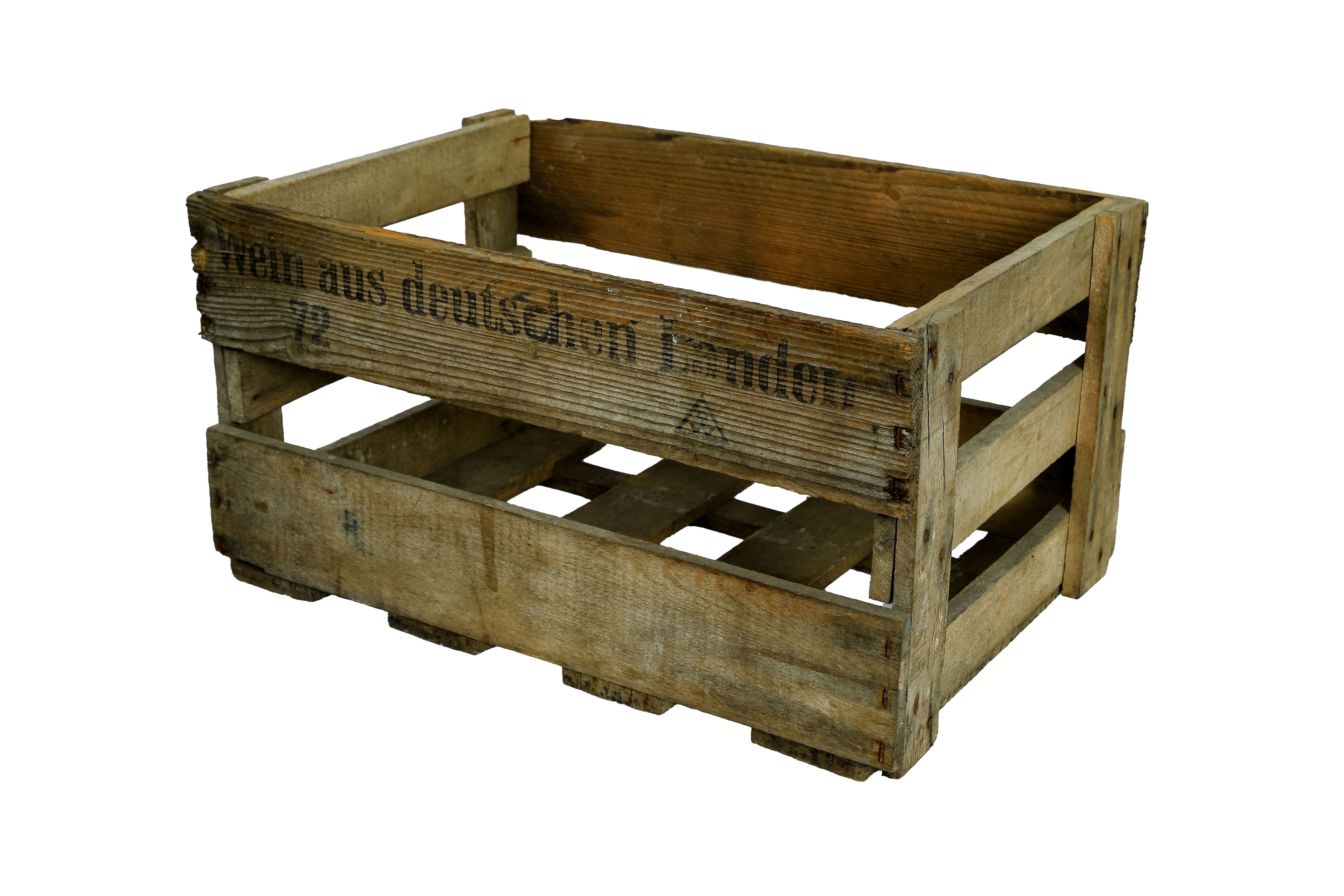 Originale Alte Deutsche Weinkiste Pfälzer 49x30x28 cm / Obstkiste / Holzkiste / Gartenkiste- HolzRepublik