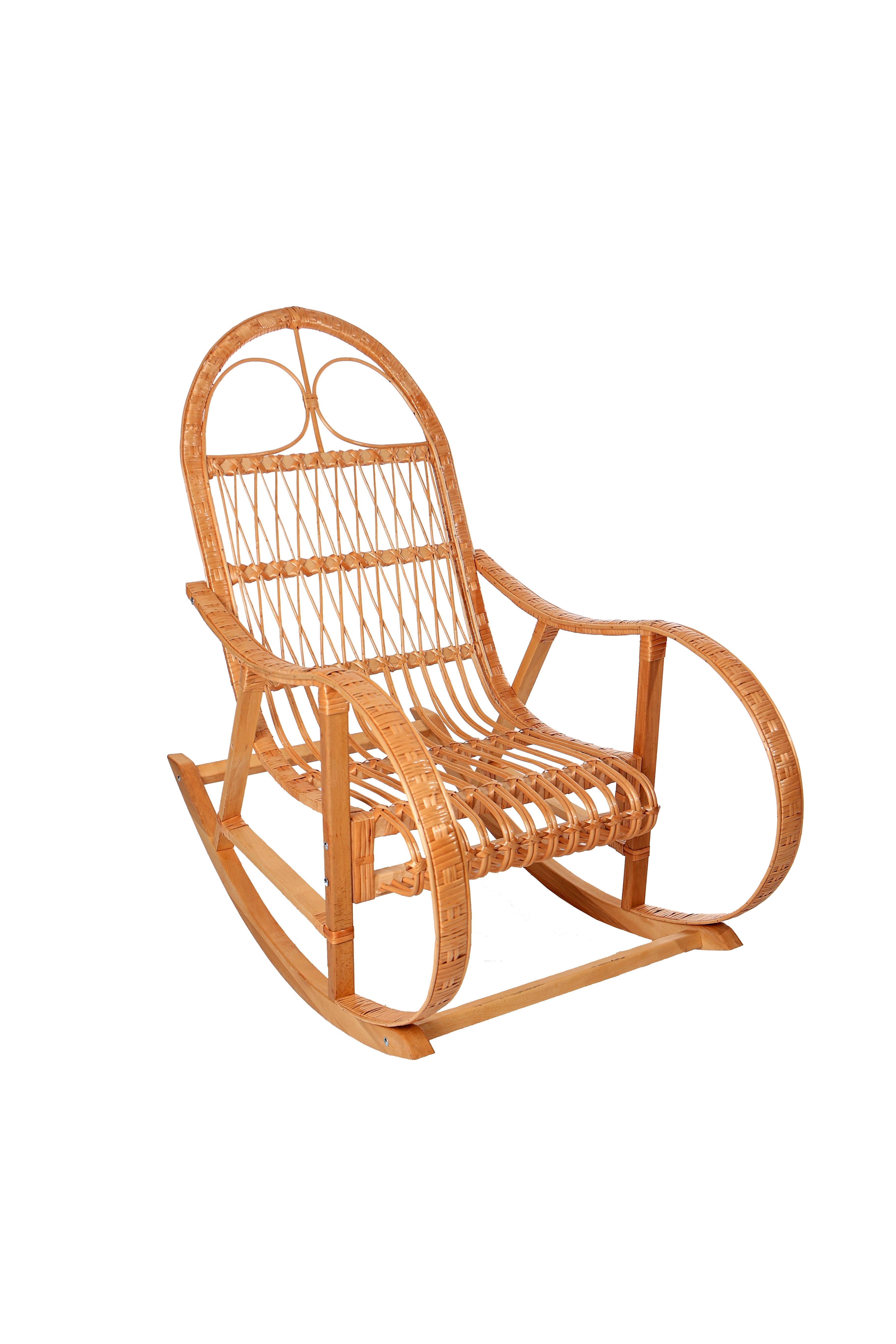 Schaukelstuhl aus Rattan - Natur- HolzRepublik