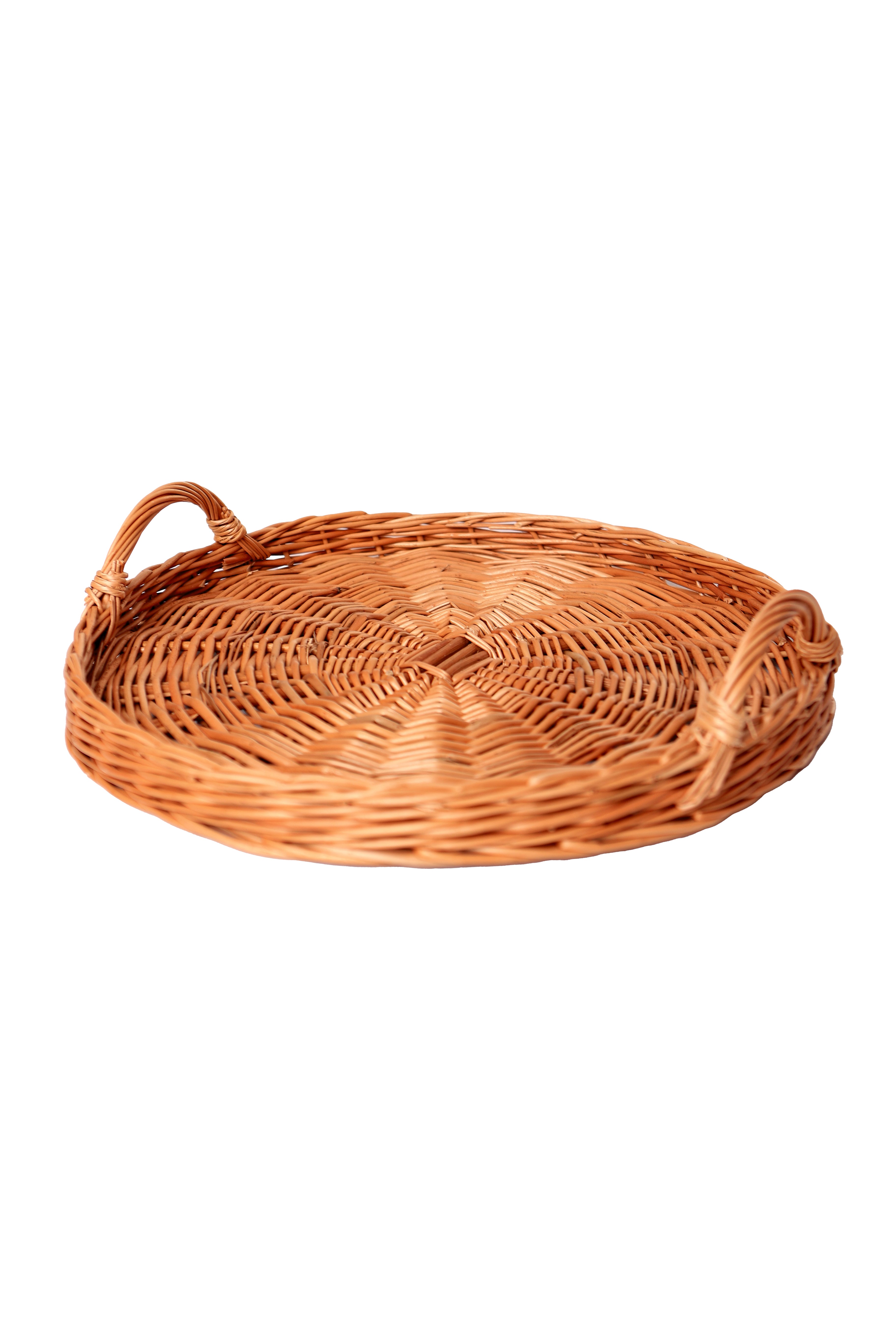 Rundes Rattantablett: Natürliche Eleganz trifft Funktionalität- HolzRepublik