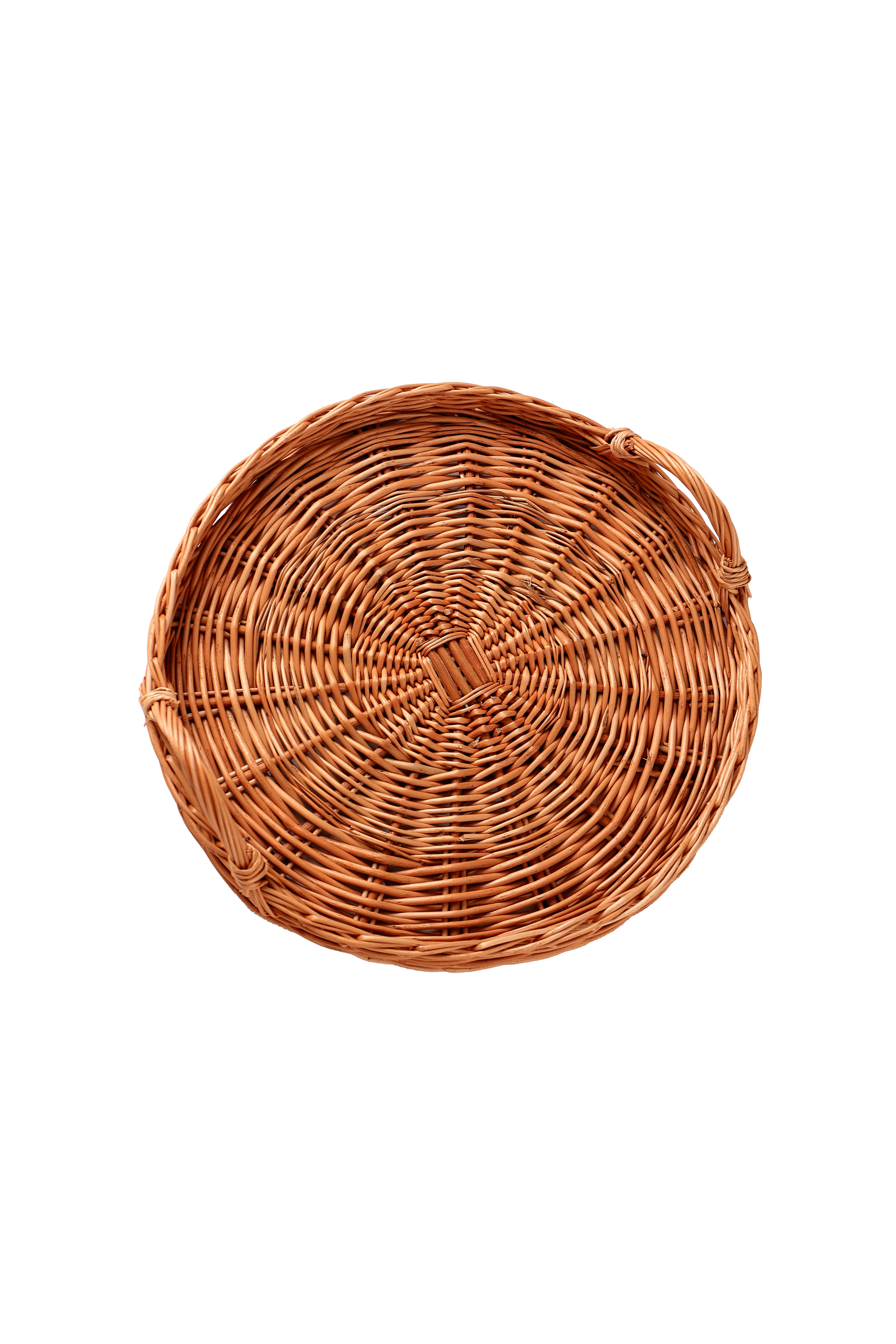 Rundes Rattantablett: Natürliche Eleganz trifft Funktionalität- HolzRepublik