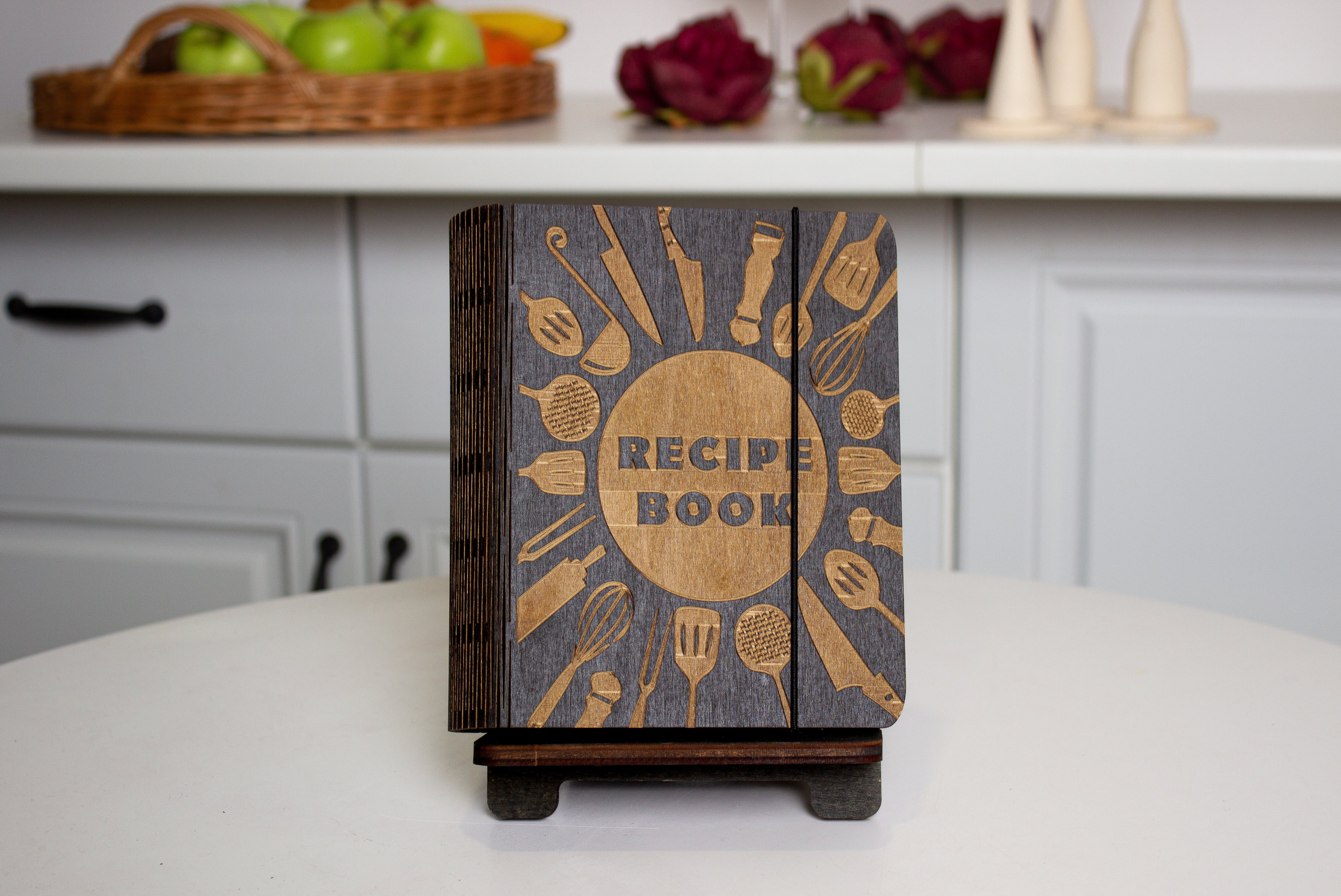 Holzgebundenes Kochbuch A6- HolzRepublik