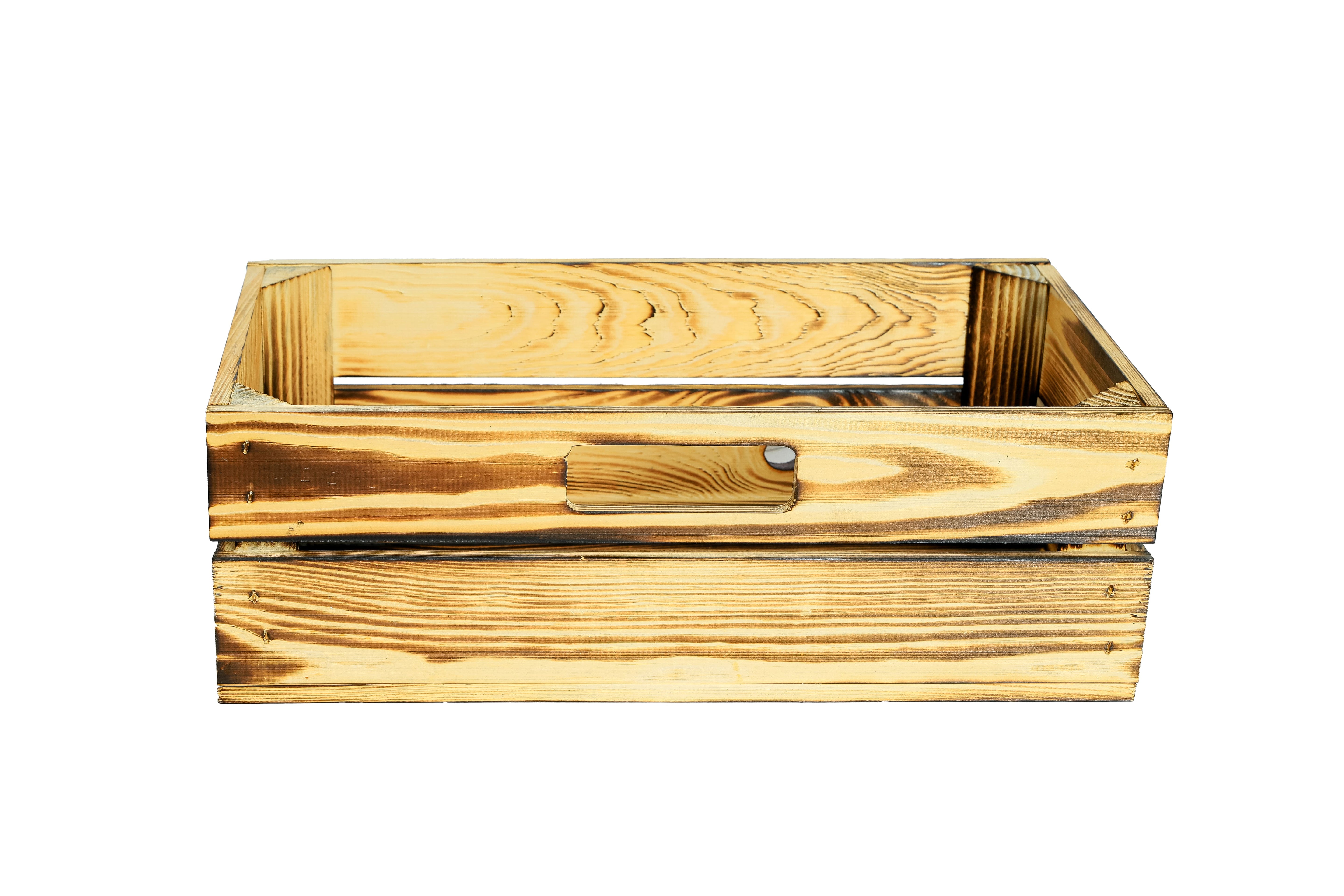 Neue geflammte Schublade 47,5x29x15cm / Holzkiste mit Griff / Aufbewahrungskiste- HolzRepublik