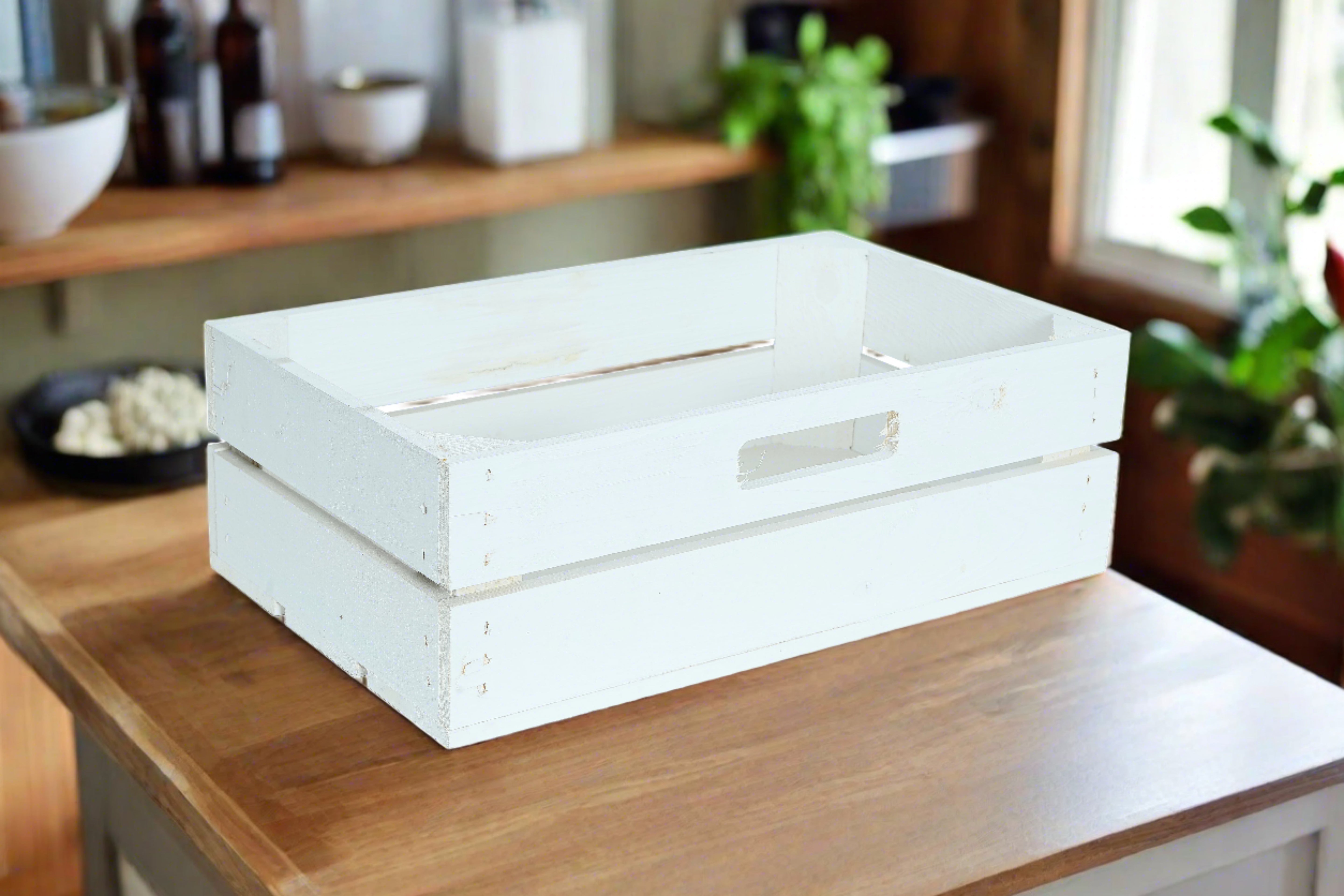 Neue weiße Schublade 47,5x29x15 cm / Holzkiste mit Griff / Aufbewahrungskiste- HolzRepublik