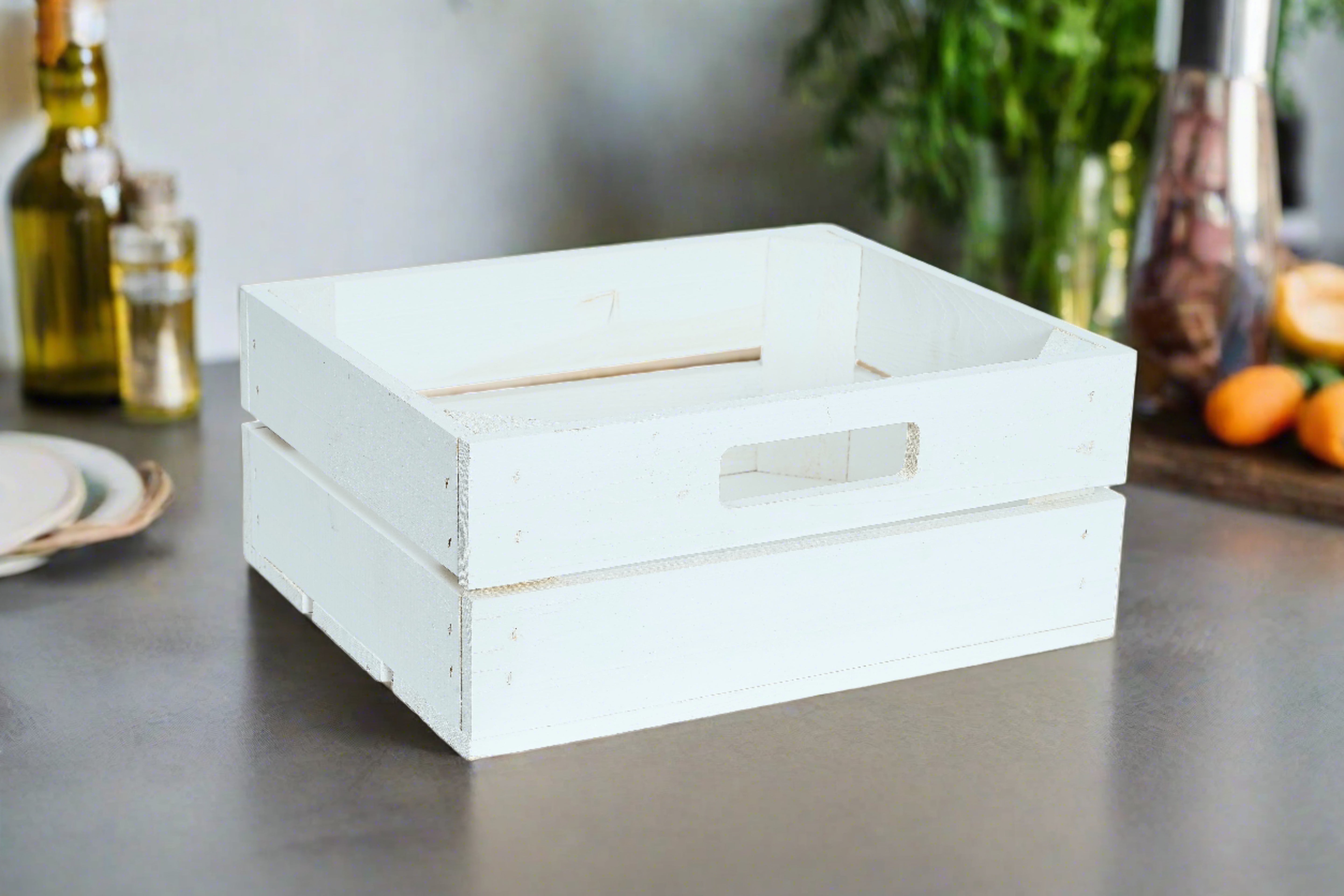 Neue weiße Schublade 37x29x15,7cm / Holzkiste mit Griff / Aufbewahrungskiste- HolzRepublik