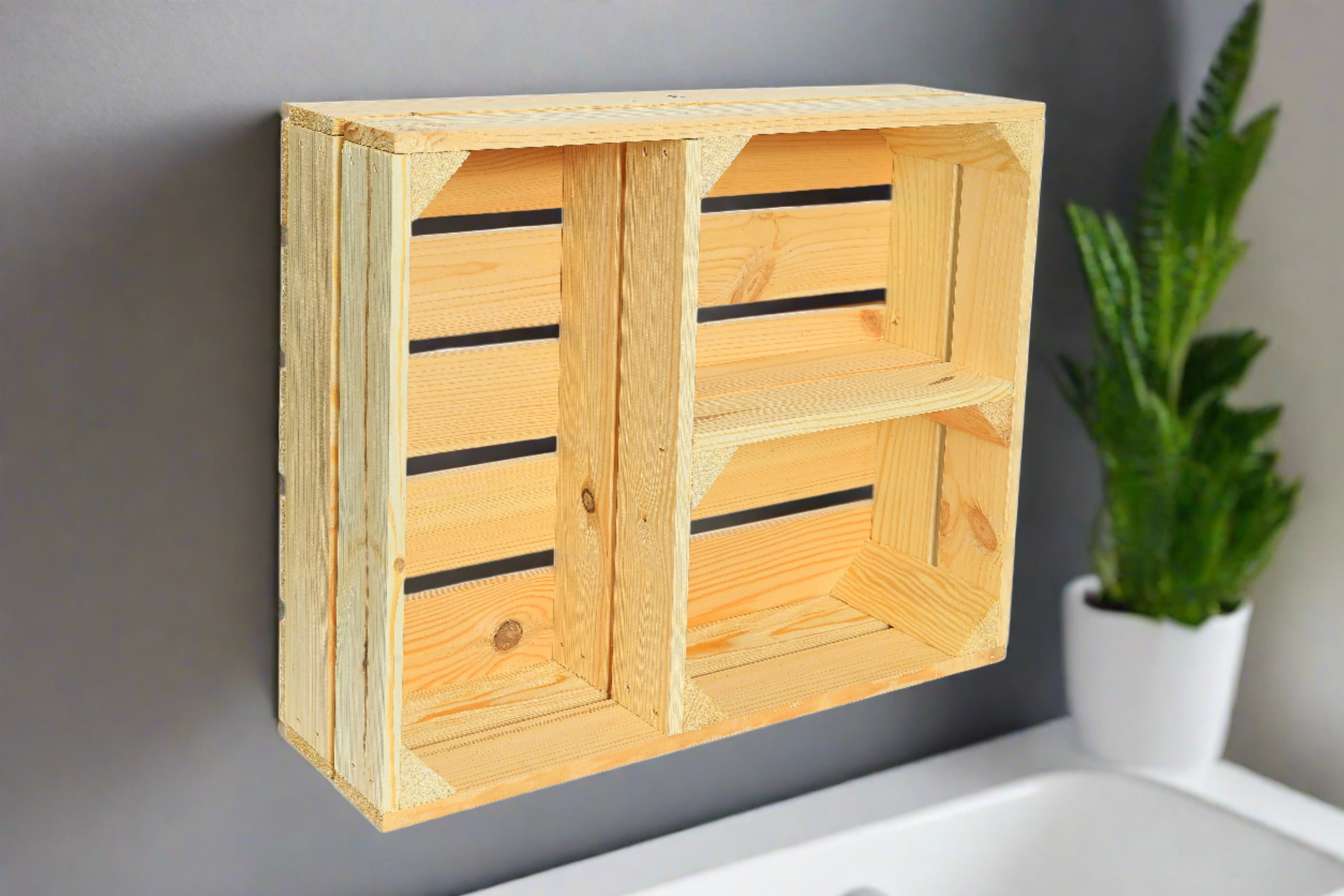 Neue Holzkiste Traute 50x40x16 cm - natur- HolzRepublik