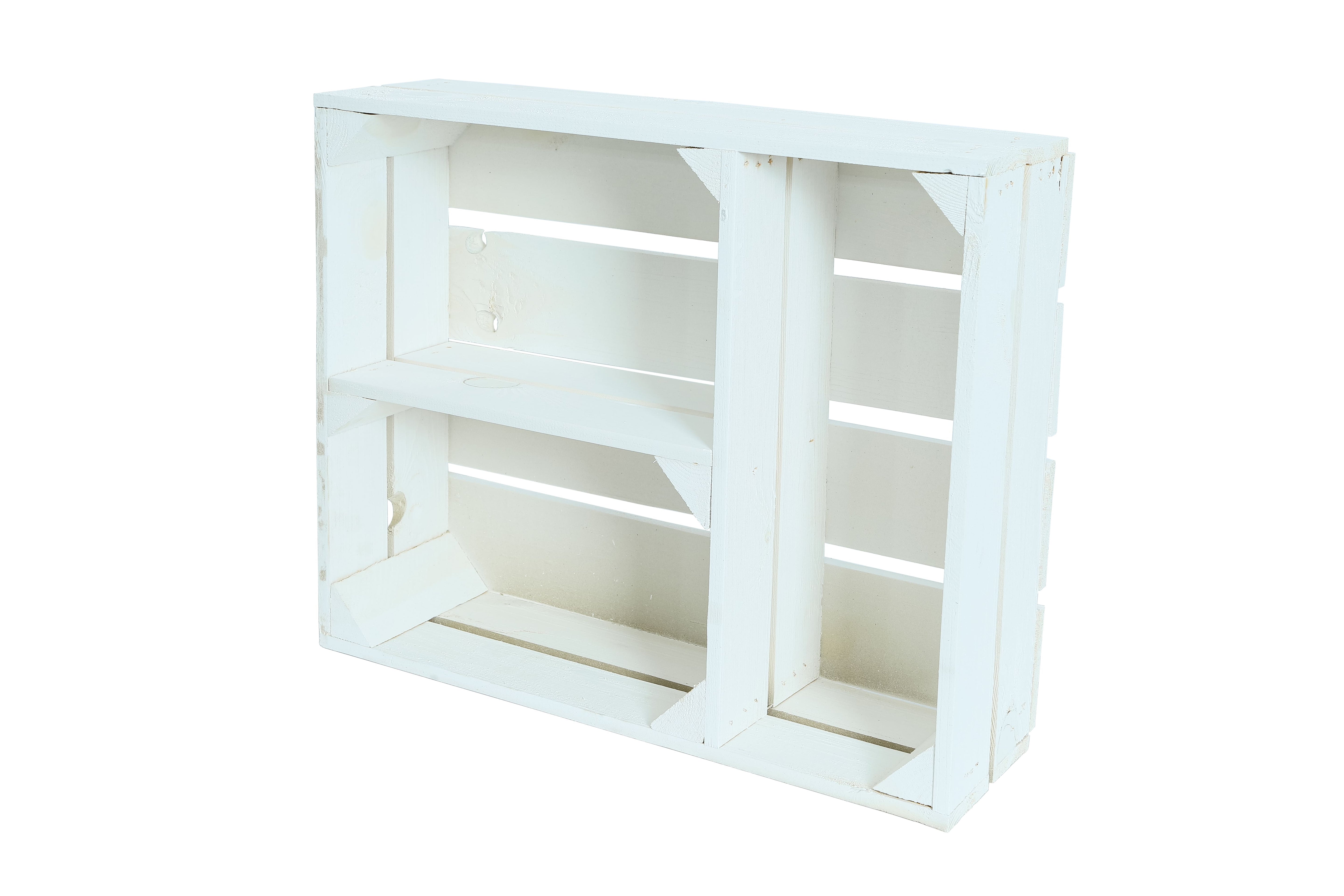 Neue Holzkiste "Traute" 50x40x16 cm - weiß- HolzRepublik