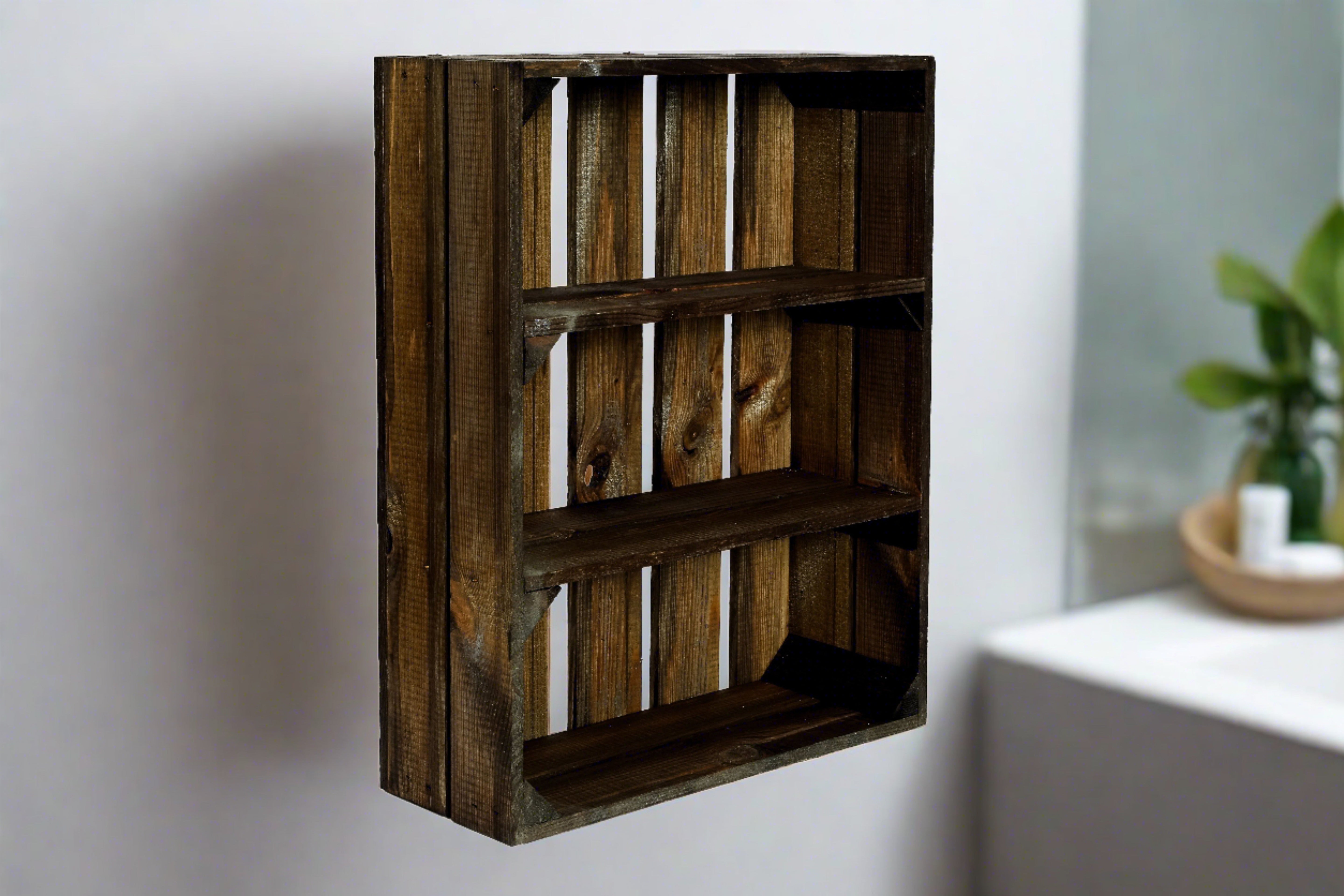 Neue Holzkiste "Wilma" 50x40x16 cm - braun- HolzRepublik