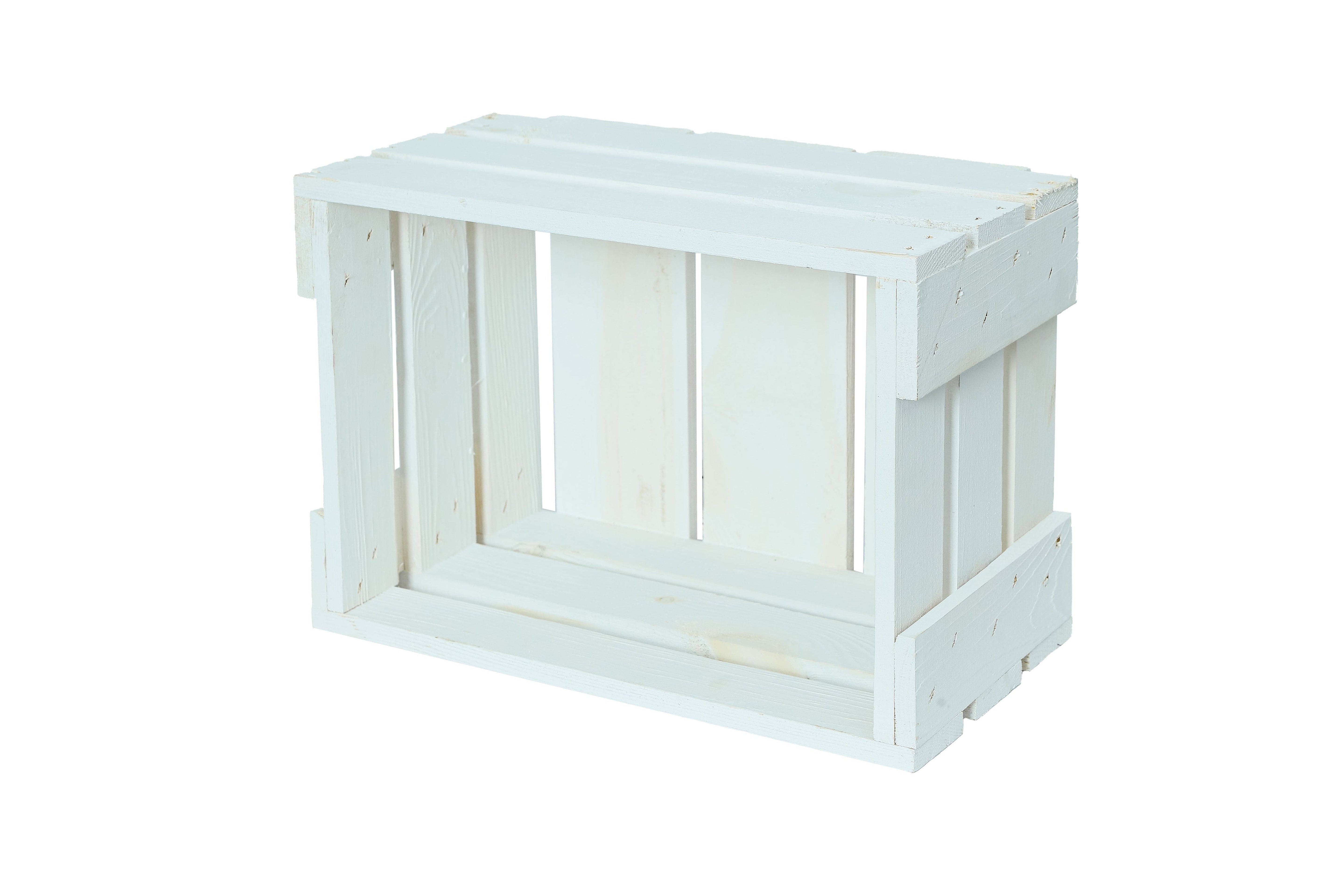 Neue kleine Weinkiste 34x23x19cm - weiß- HolzRepublik