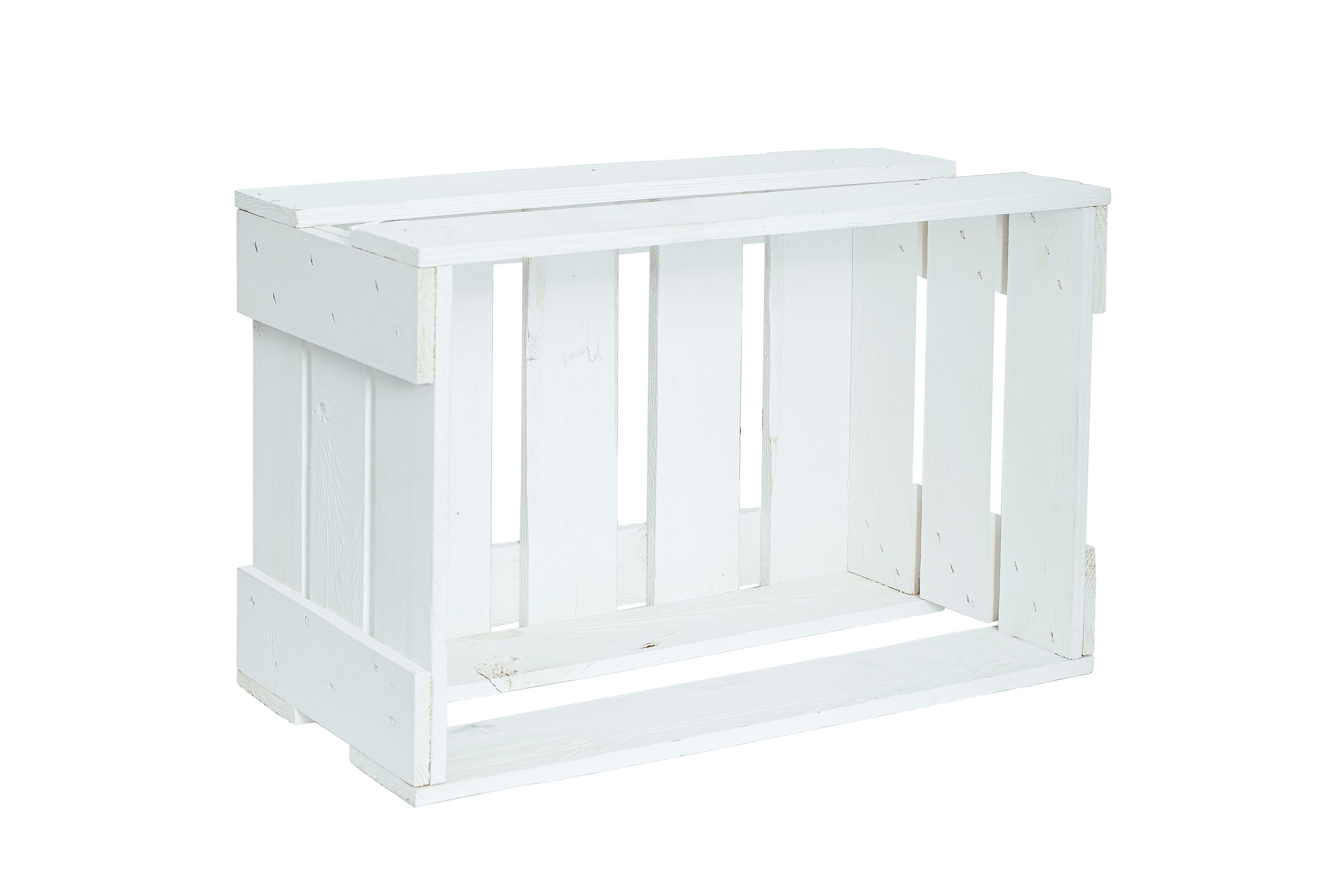 Neue Weinkiste 46x30,5x24 cm - weiß- HolzRepublik