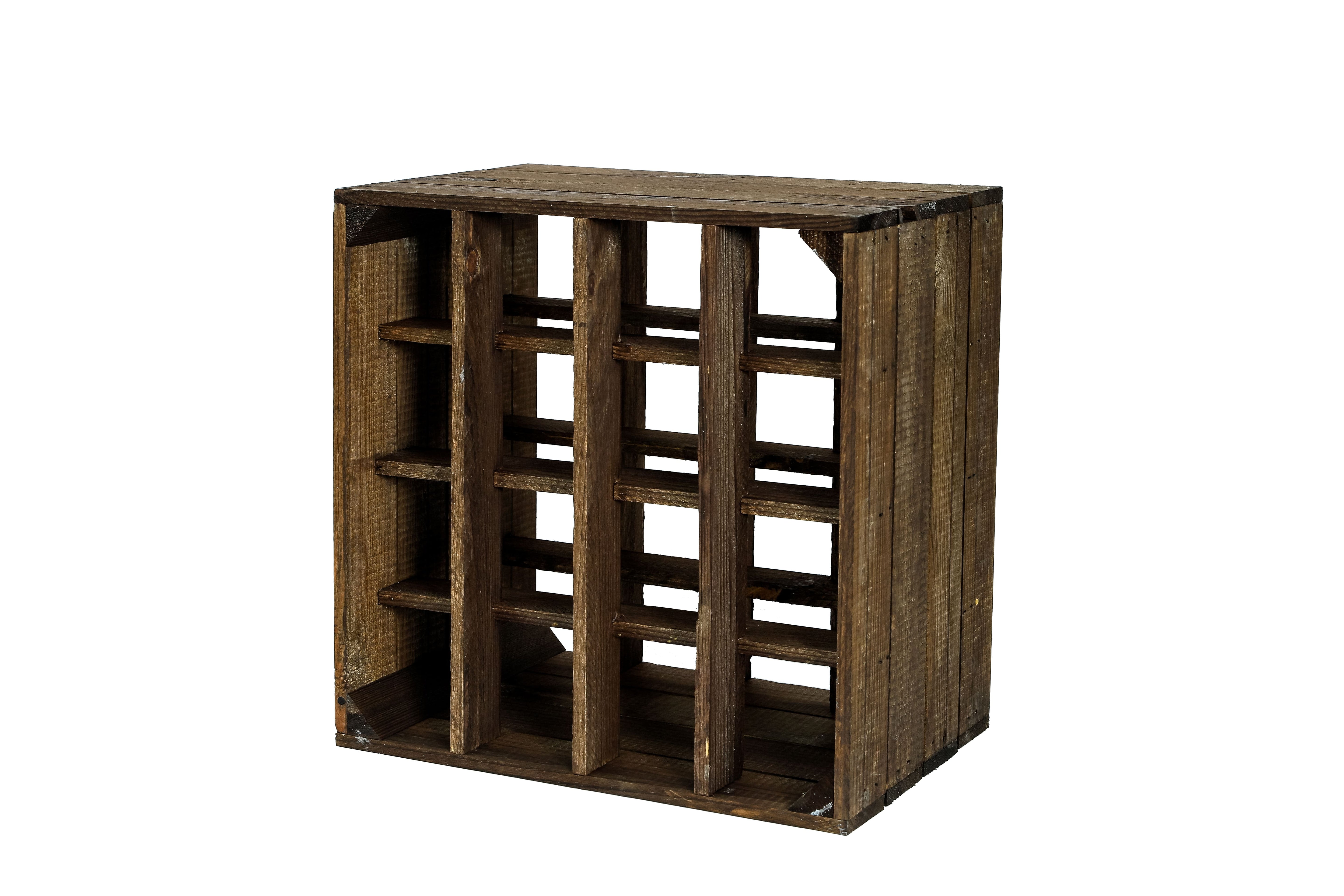    Neues Weinregal "16er" 40x40x27cm - braun- HolzRepublik