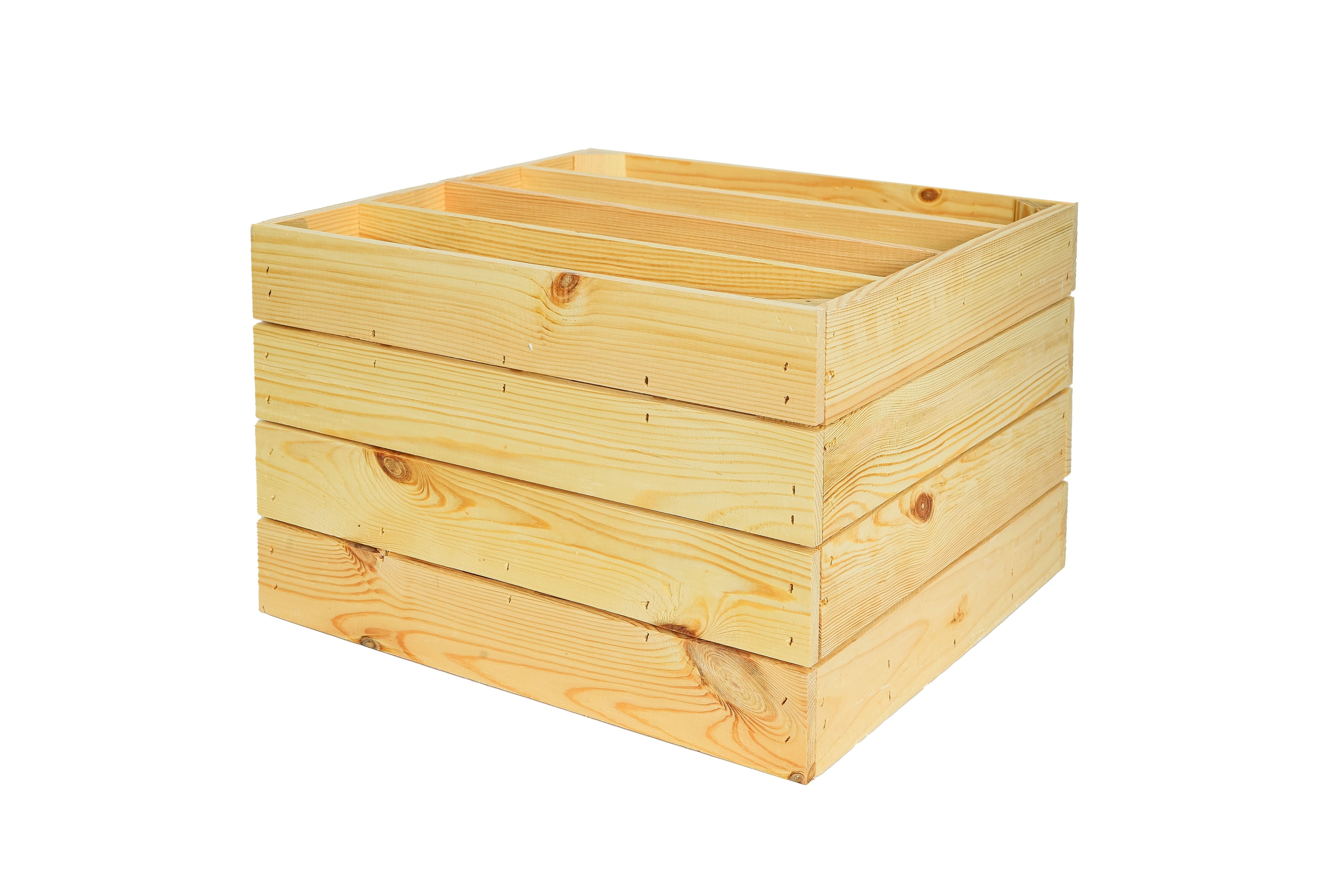    Neues Weinregal mit 16 Fächern 16er 40x40x27cm - natur / Dekokiste / Weinkiste / Weinhalter mit Unterteilungen- HolzRepublik